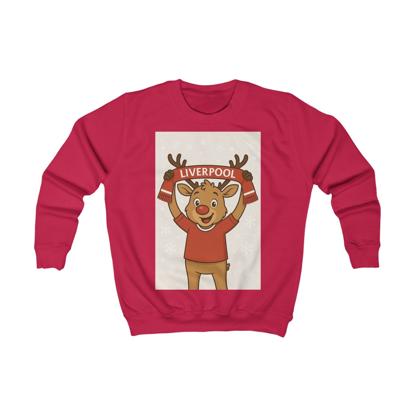 Kids Liverpool Reindeer Christmas Jumper