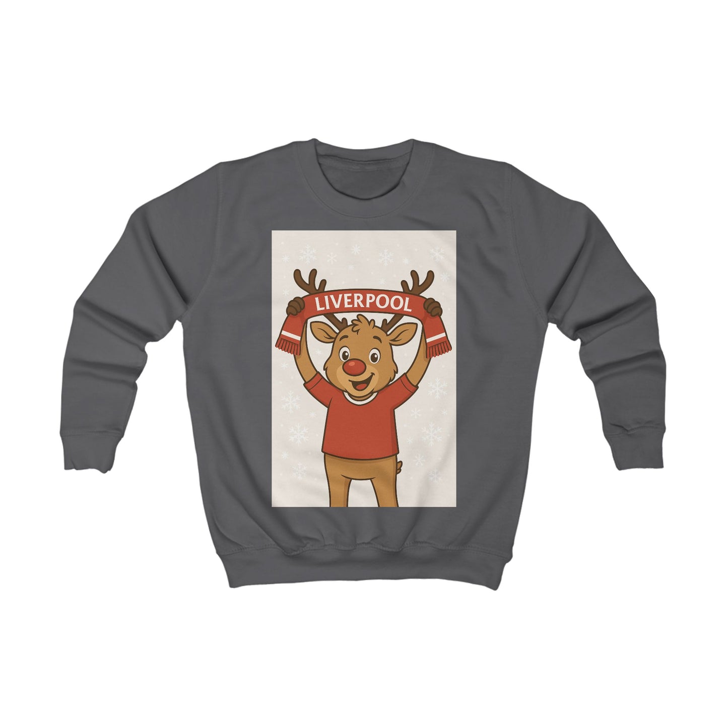 Kids Liverpool Reindeer Christmas Jumper