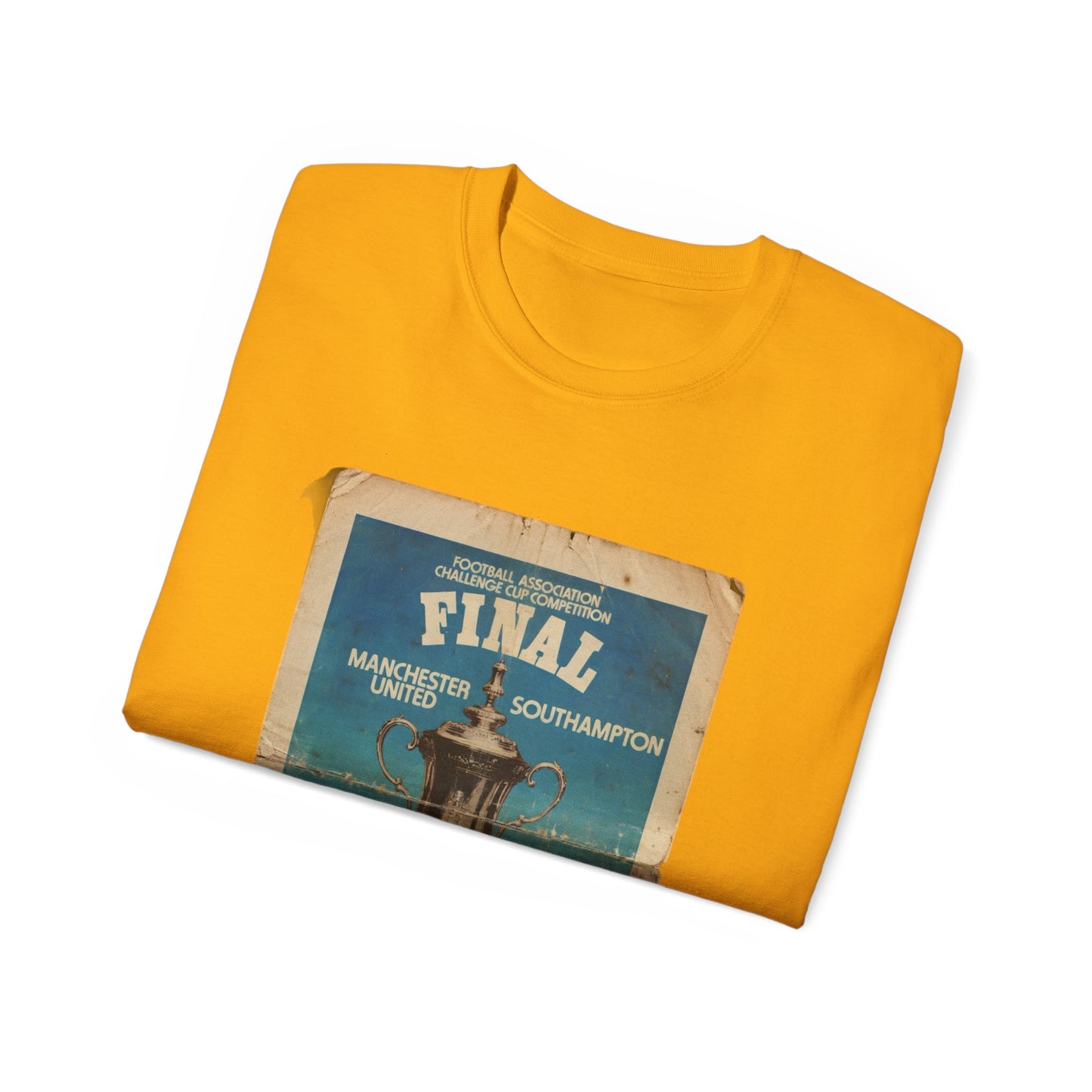 1976 FA Cup Final Manchester United Southampton Programme Poster Unisex Ultra Cotton Tee