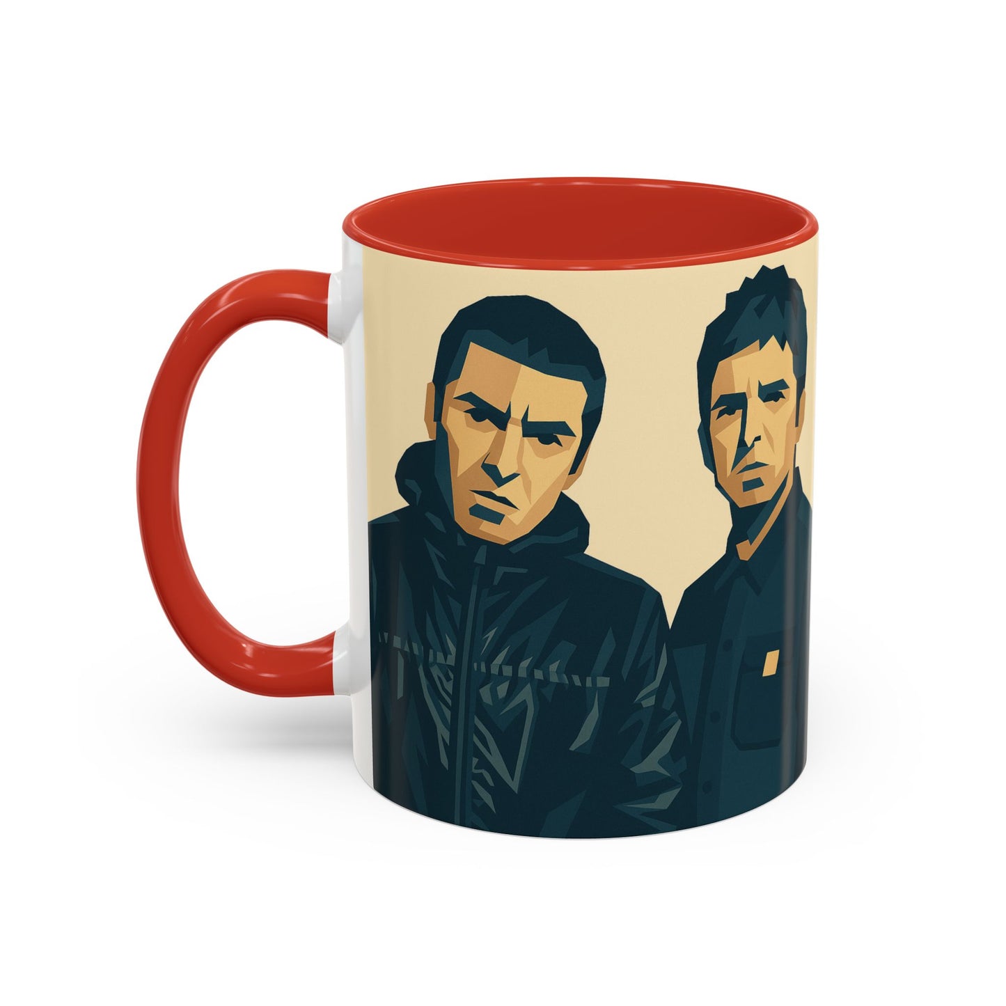 Oasis-Inspired Coffee Mug, Liam and Noel Gallagher