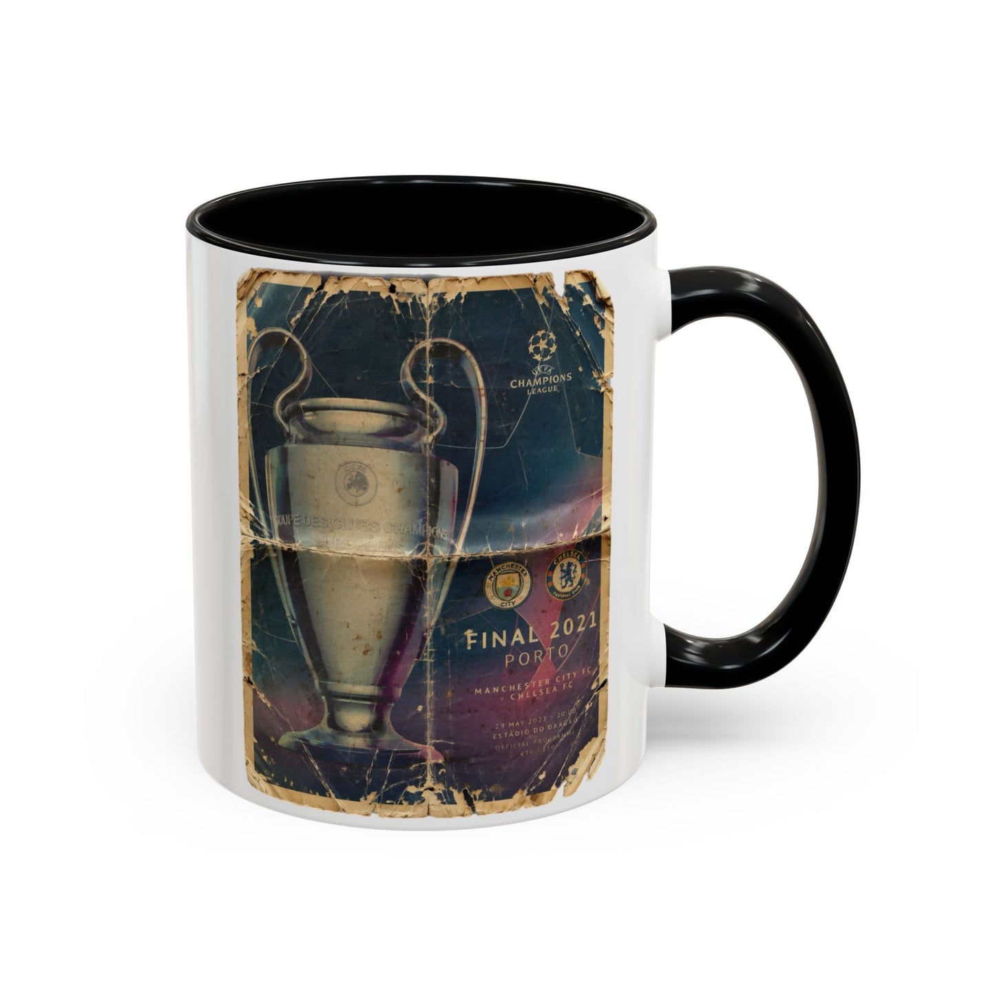 2021 UCL Final Chelsea Manchester City Poster Accent Coffee Mug (11, 15oz)