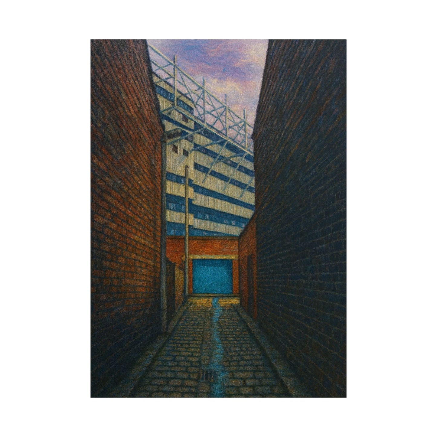 Maine Road Back Alley Manchester City Painting Print Poster