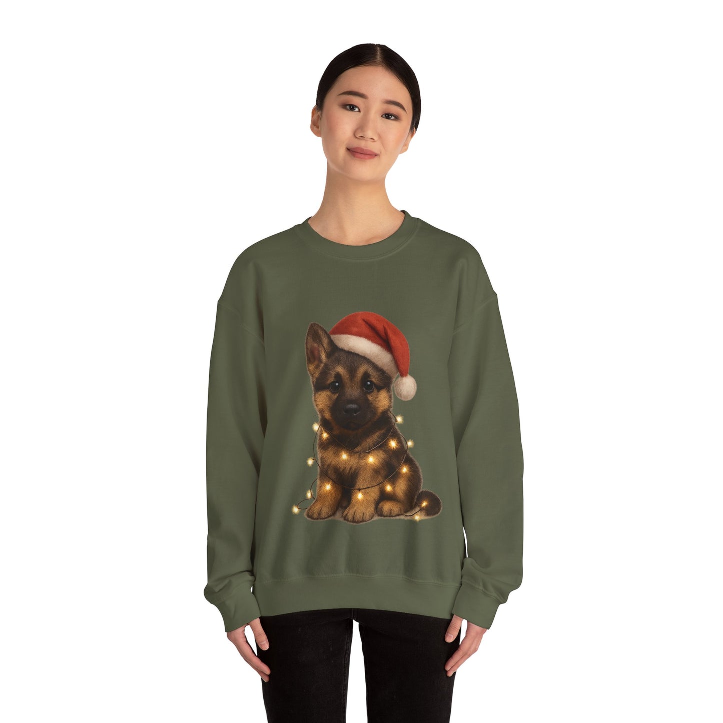 Alsatian Puppy Christmas Dog Sweatshirt
