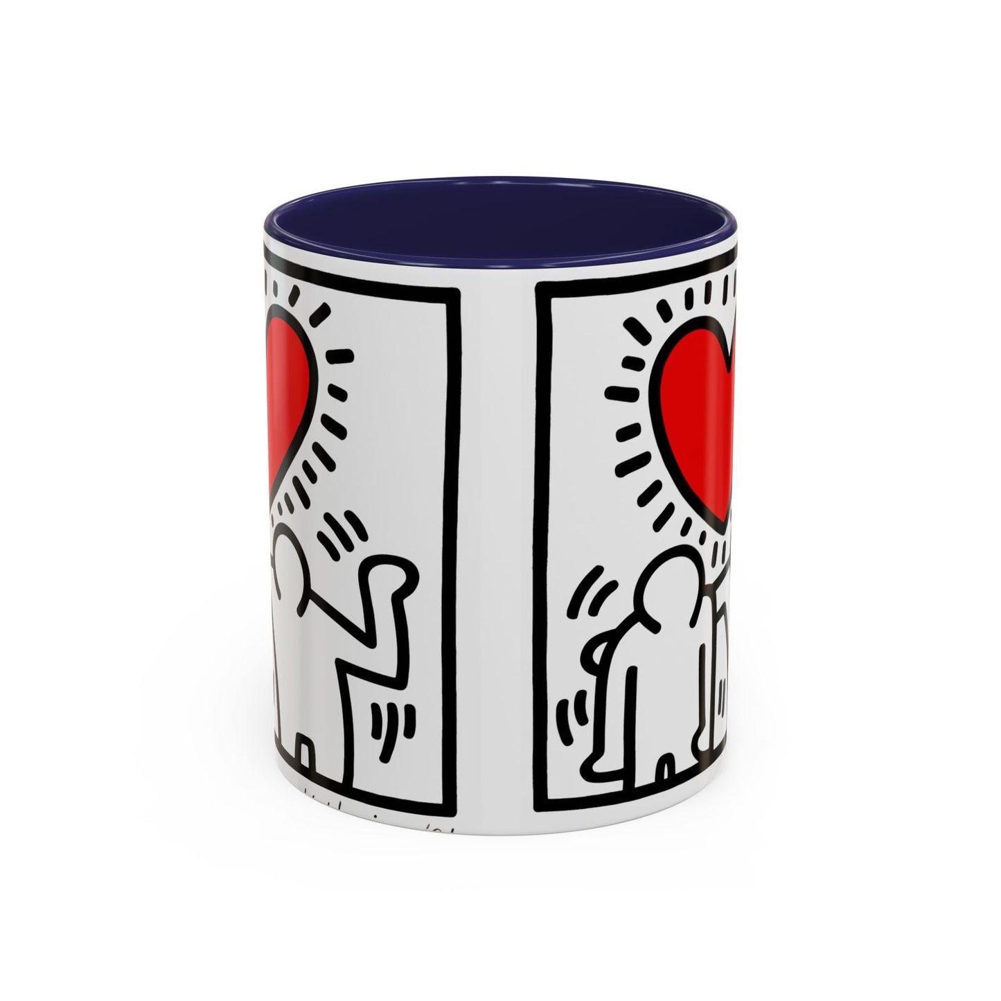 Keith Haring Heart Couple Mug
