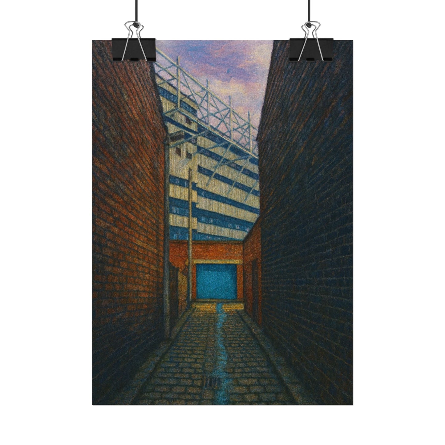 Maine Road Back Alley Manchester City Painting Print Poster