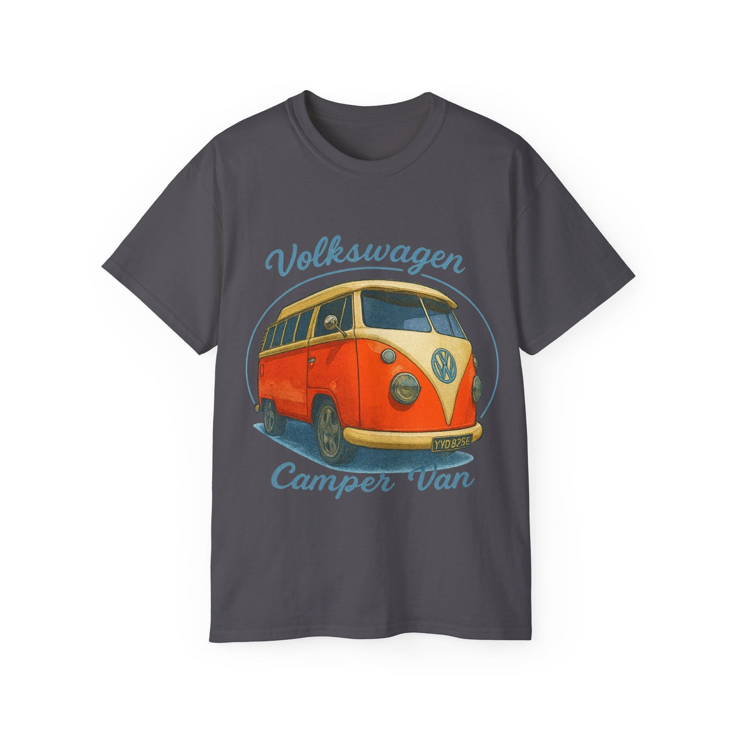 Retro Volkswagen Camper Van 3/4 Orange