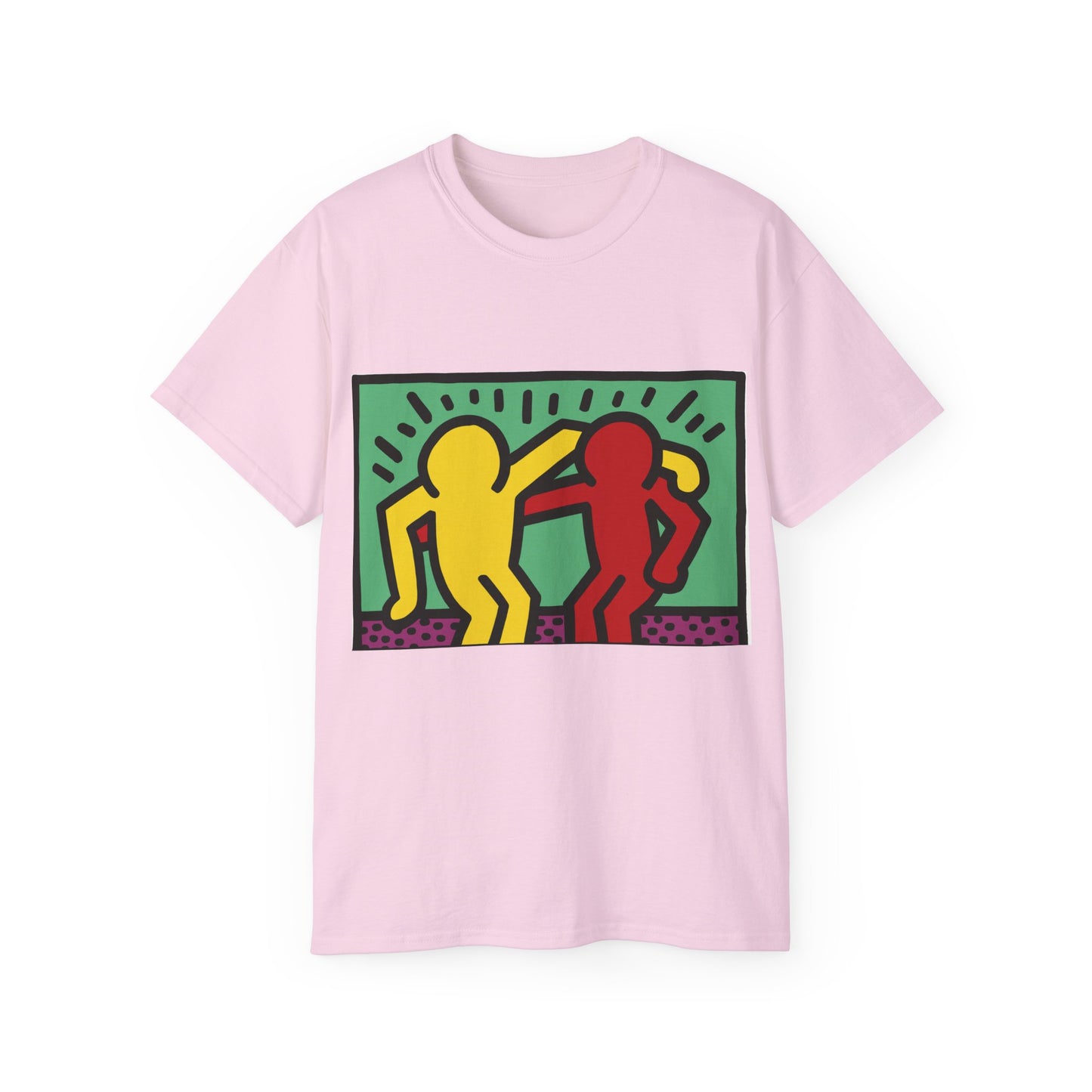 Keith Haring Pop Shop Red and Yellow T-Shirt