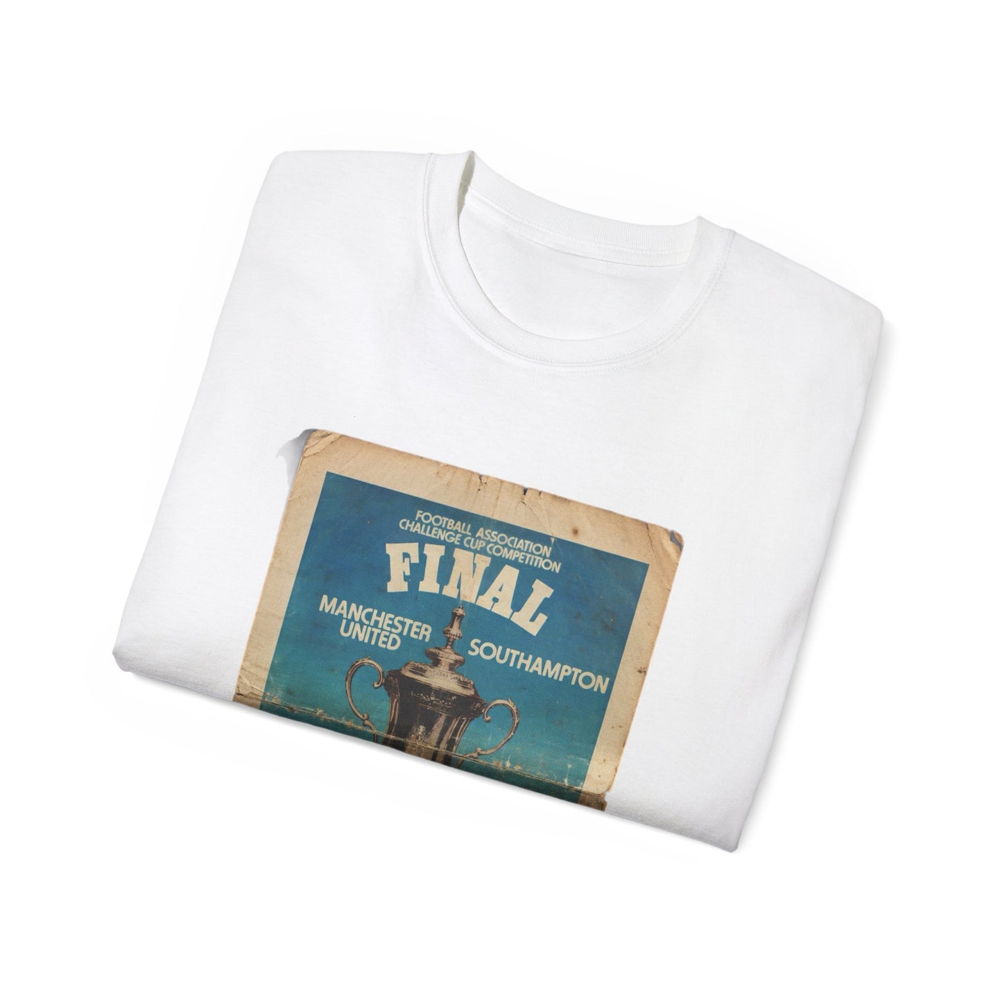 1976 FA Cup Final Manchester United Southampton Programme Poster Unisex Ultra Cotton Tee