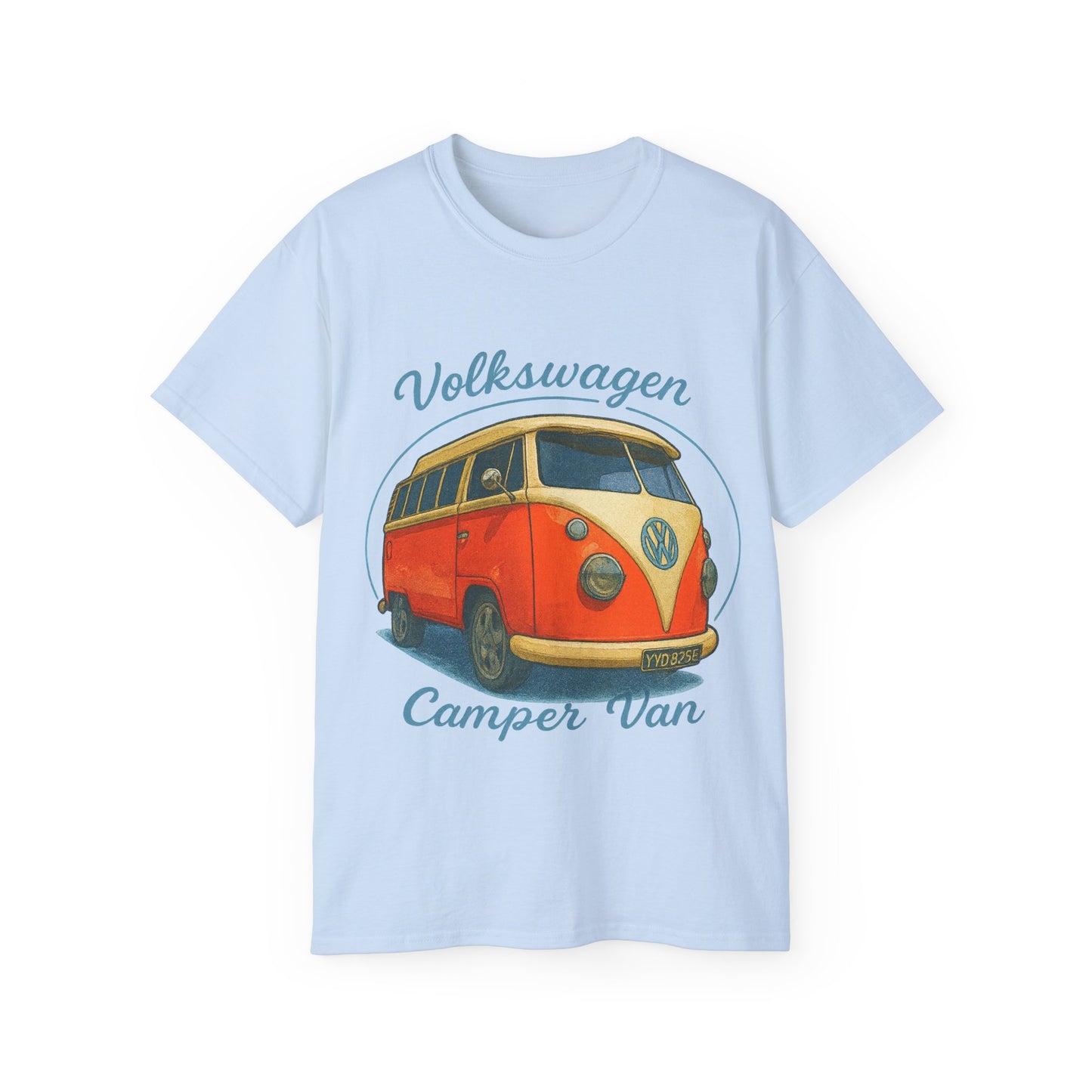 Retro Volkswagen Camper Van 3/4 Orange