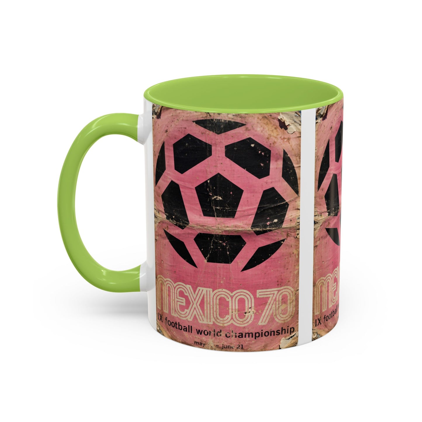 Mexico 70 World Cup Poster Pink Coffee Mug (11, 15oz)