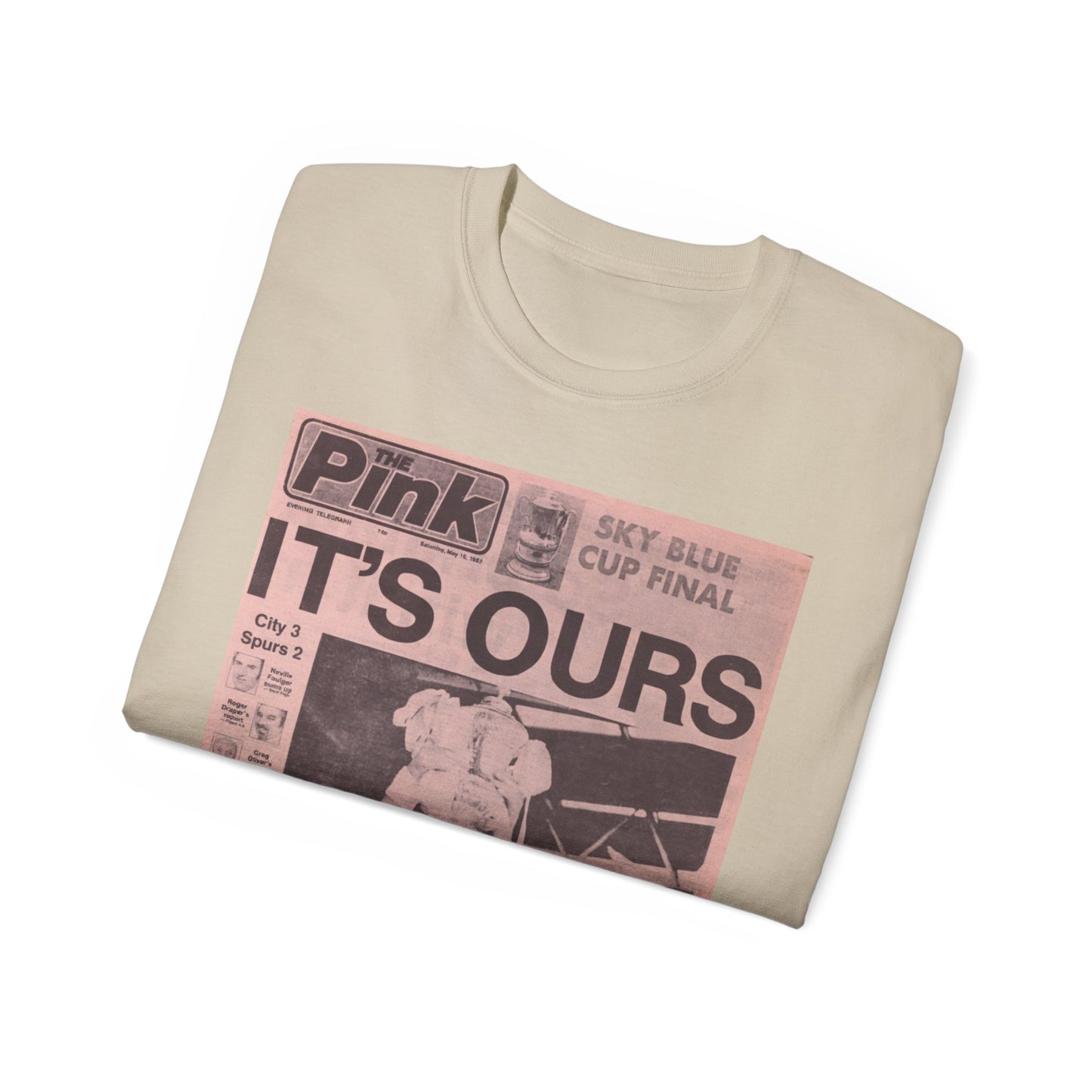 Coventry City Newspaper The Pink FA Cup Final 1987 Unisex Ultra Cotton Tee