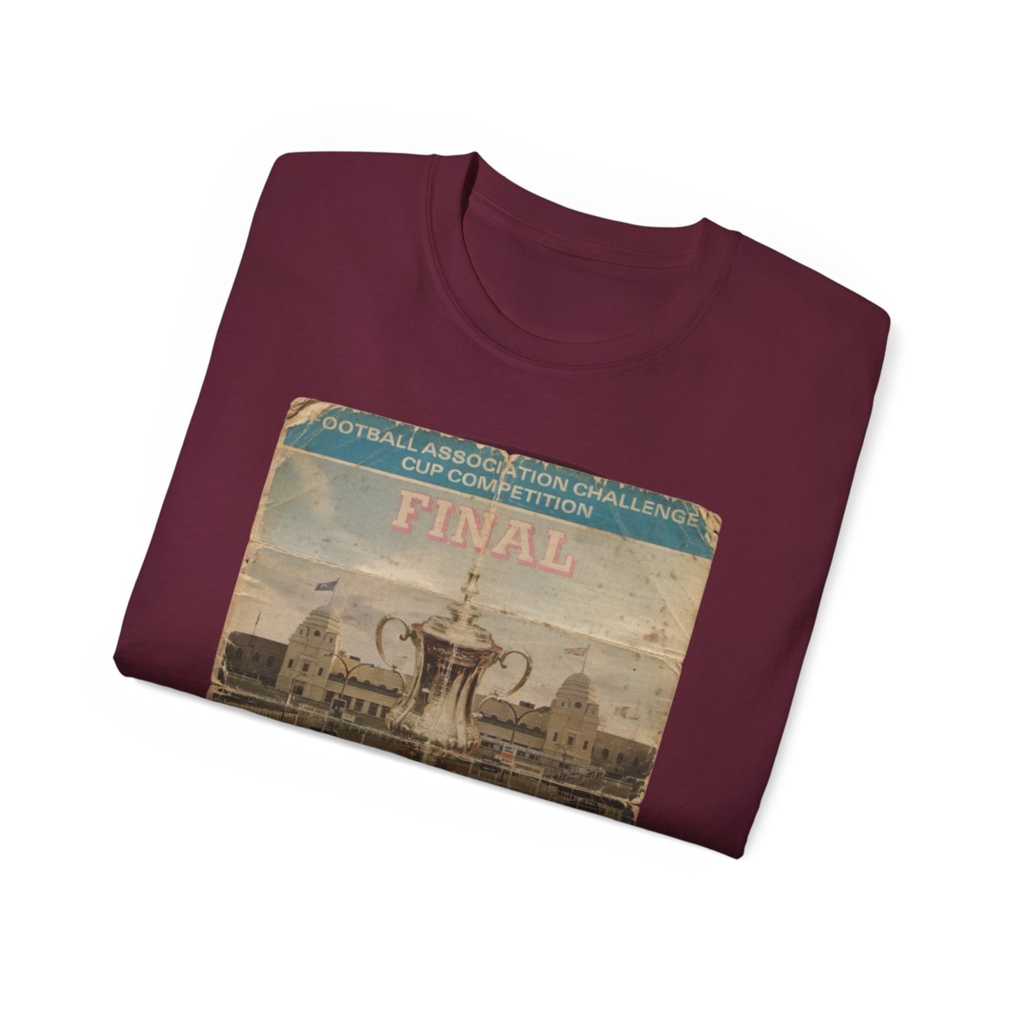 1975 FA Cup Final Programme Poster West Ham Fulham Unisex Ultra Cotton Tee