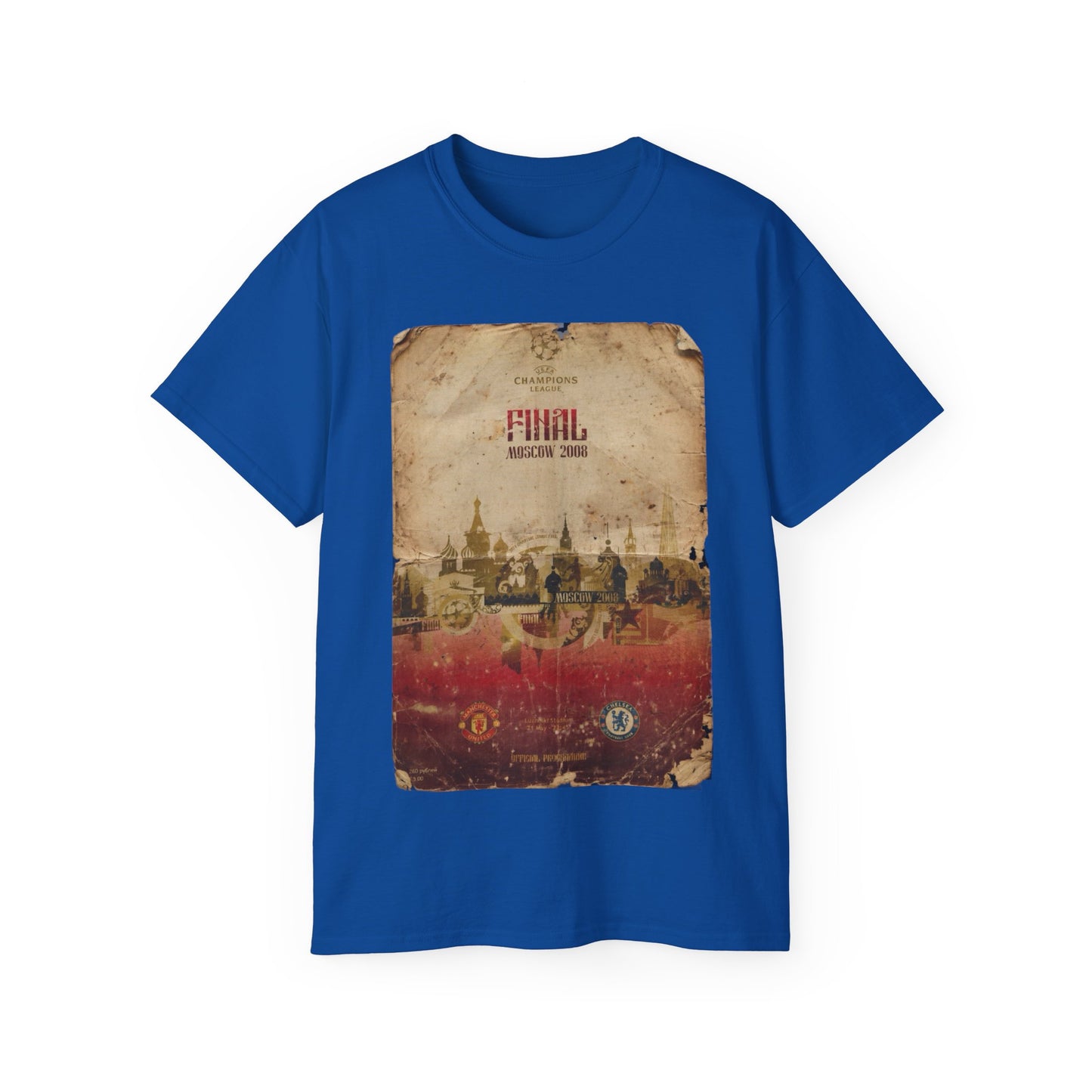 2008 UCL Final Poster Manchester United Chelsea Ultra Cotton Tee
