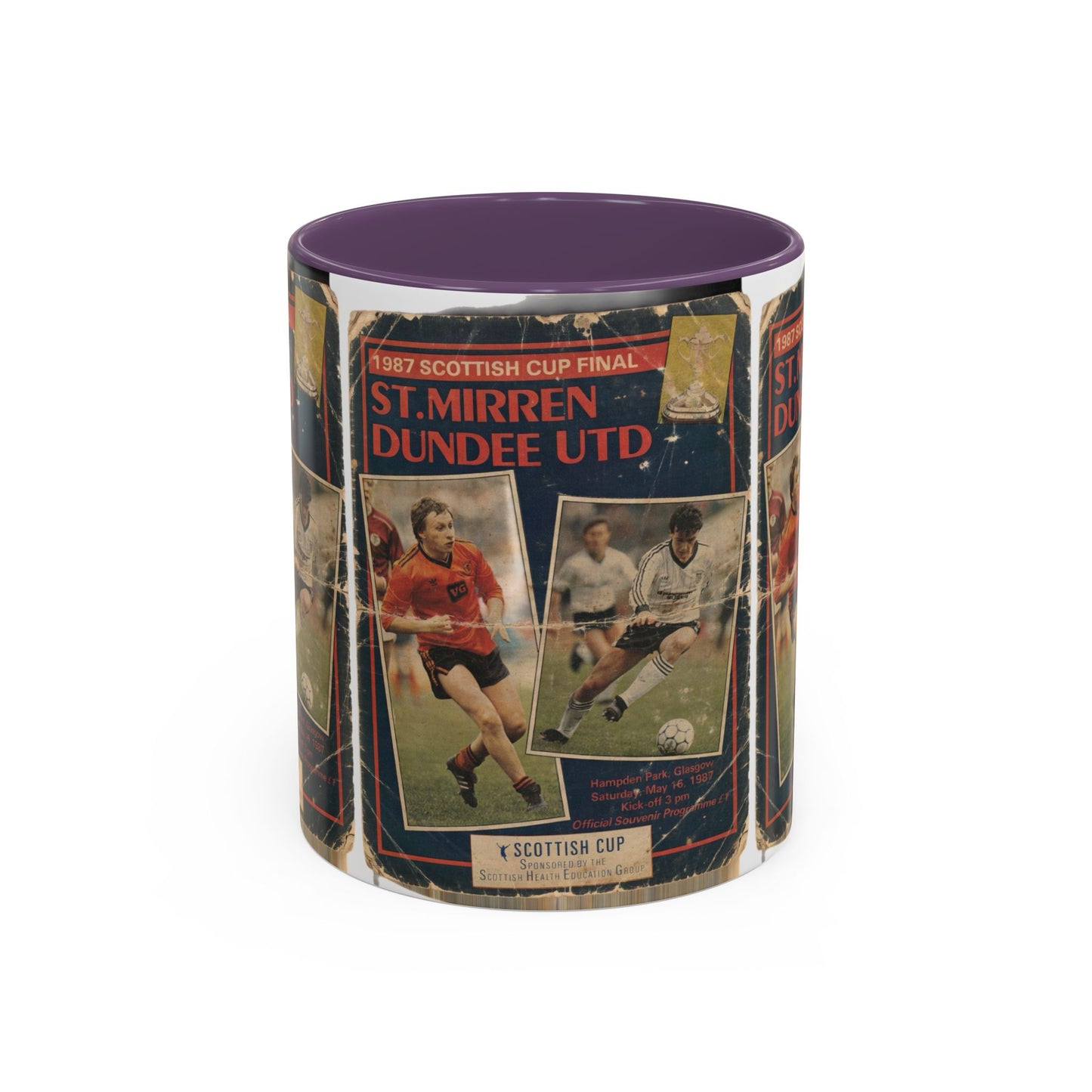 1987 Scottish Cup Final St Mirren Dundee United Programme Poster Accent Coffee Mug (11, 15oz)