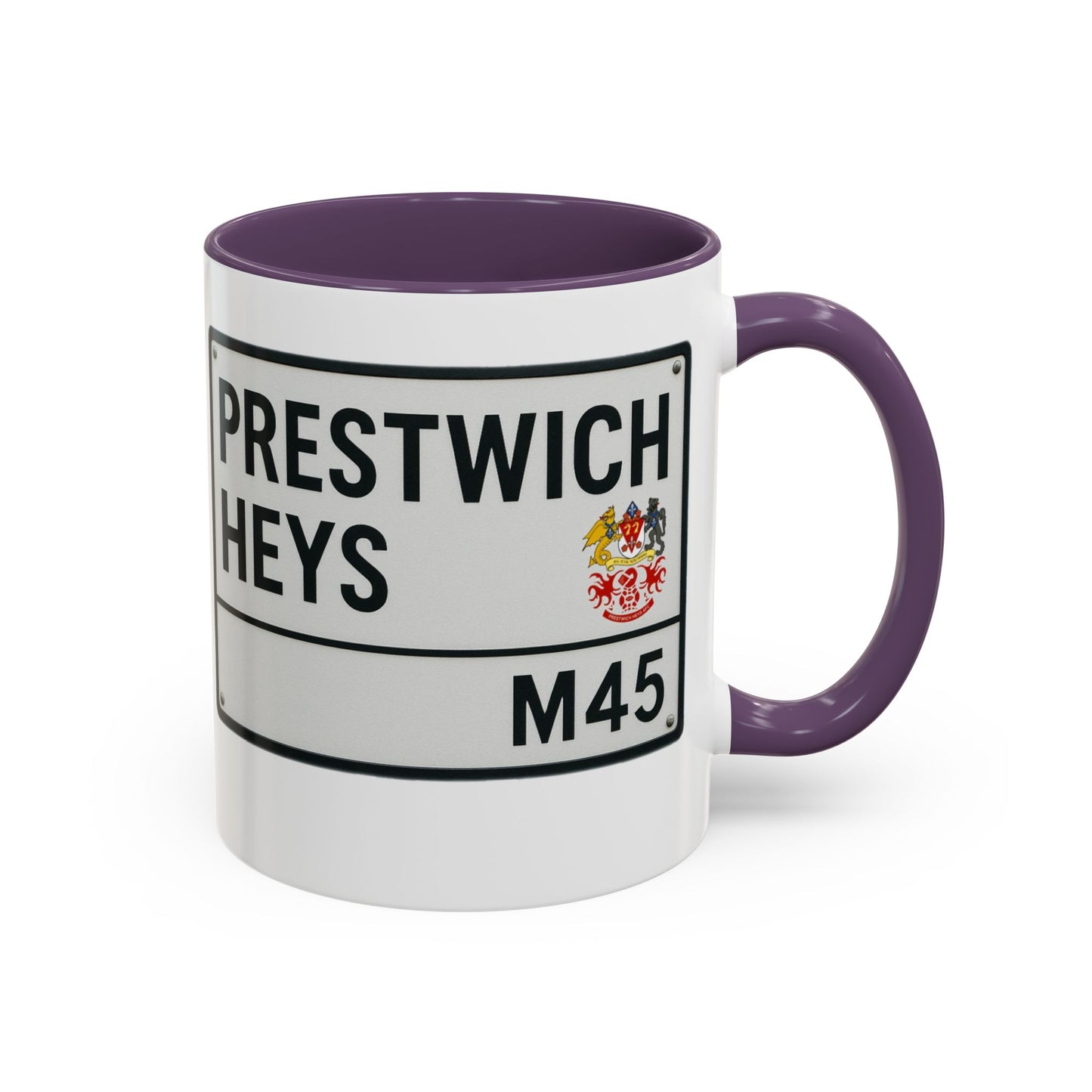 Prestwich Heys Road Sign Accent Coffee Mug (11, 15oz)