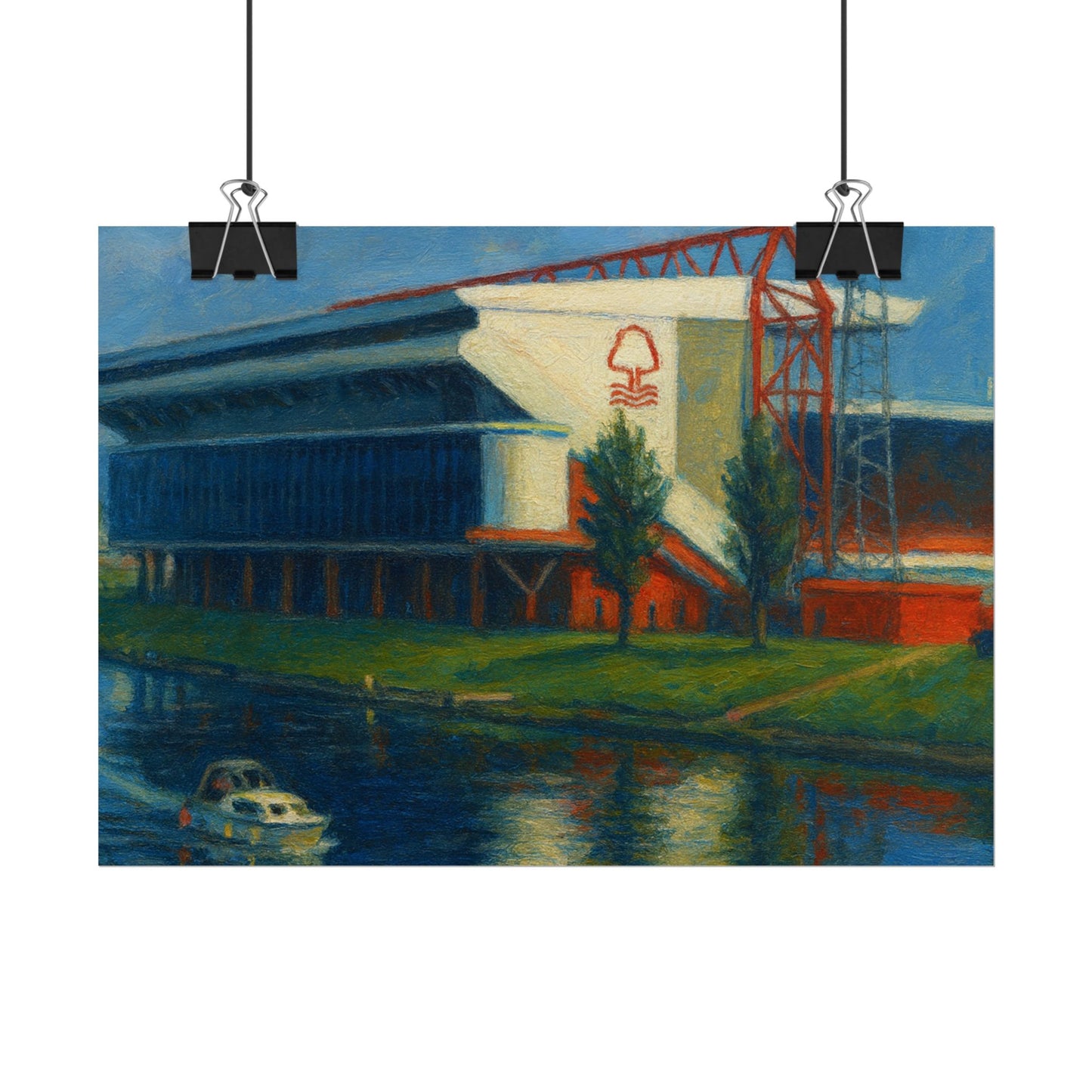 Nottingham Forest City Ground Day Painting Print Poster