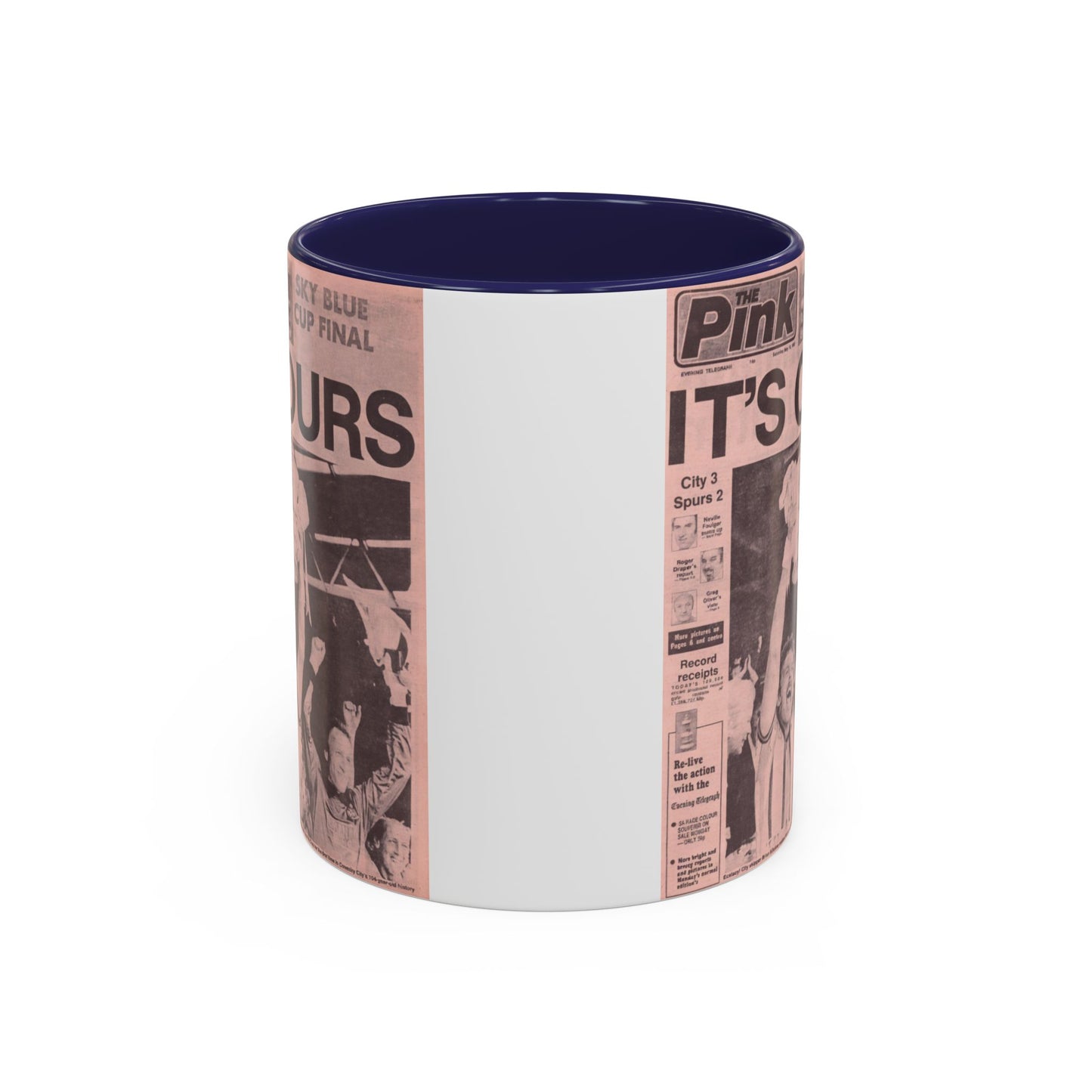 Coventry City Newspaper The Pink FA Cup Final 1987 Accent Coffee Mug (11, 15oz)