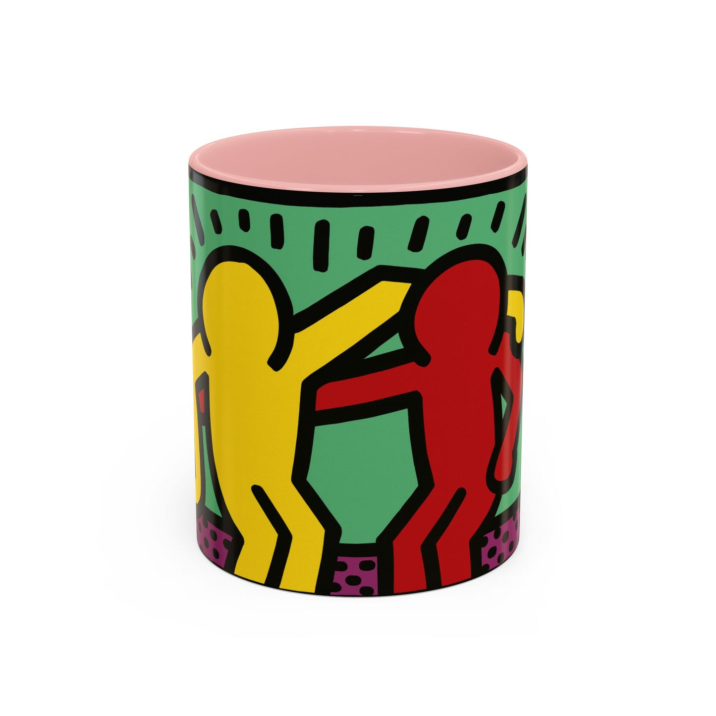Keith Haring Pop Shop Red and Yellow Mug