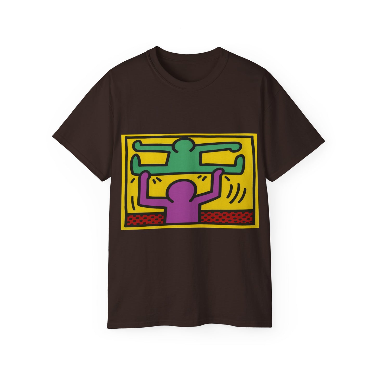 Keith Haring Pop Shop Green and Purple T-Shirt