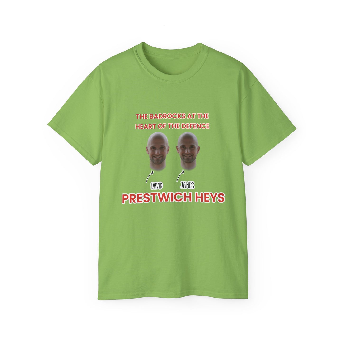 The Badrocks at the heart of the defence - James and David Badrock Prestwich Heys Unisex Ultra Cotton Tee