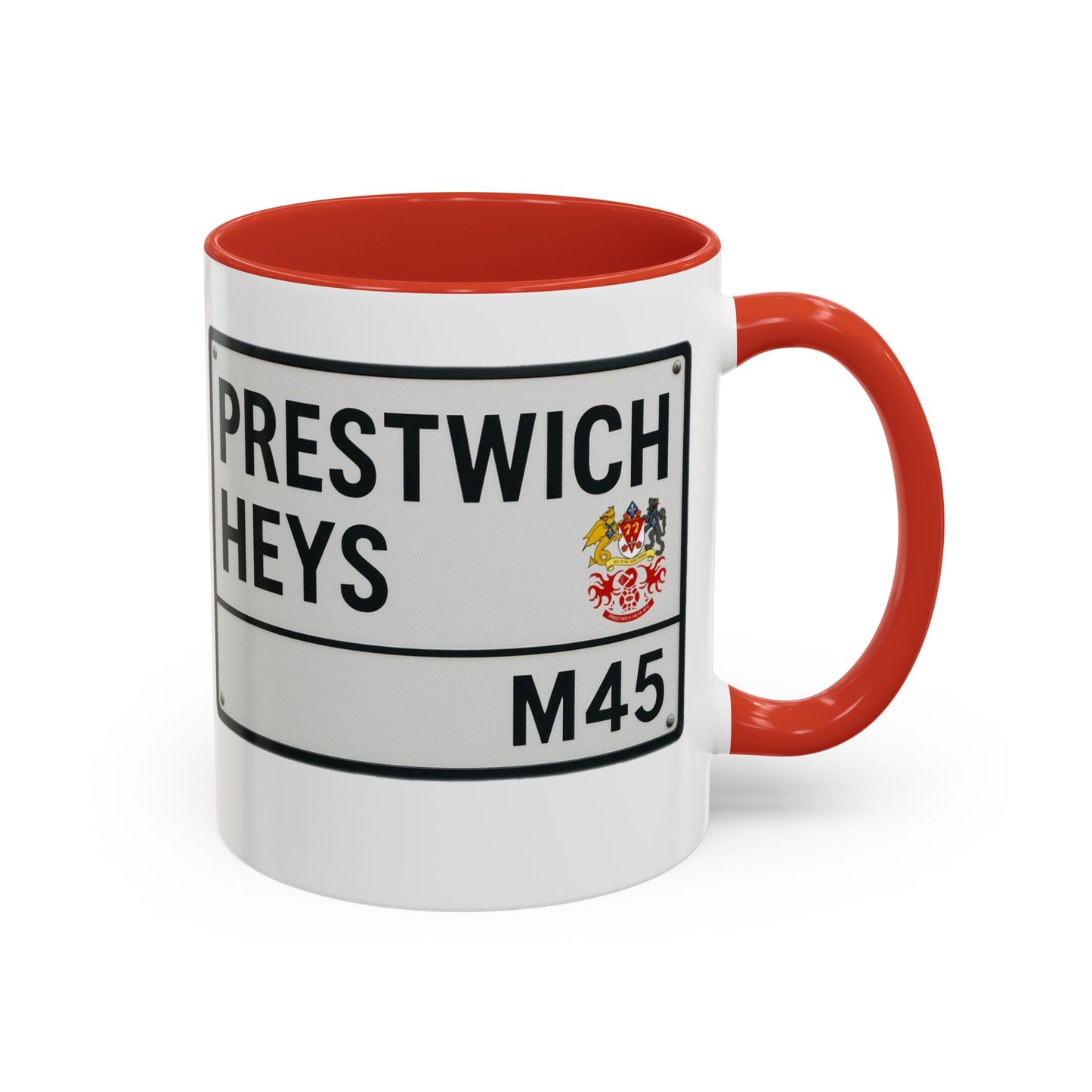 Prestwich Heys Road Sign Accent Coffee Mug (11, 15oz)
