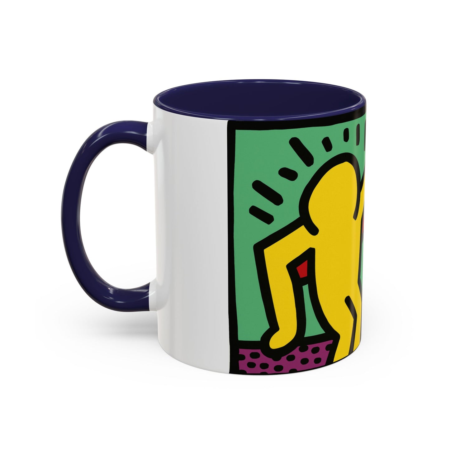 Keith Haring Pop Shop Red and Yellow Mug