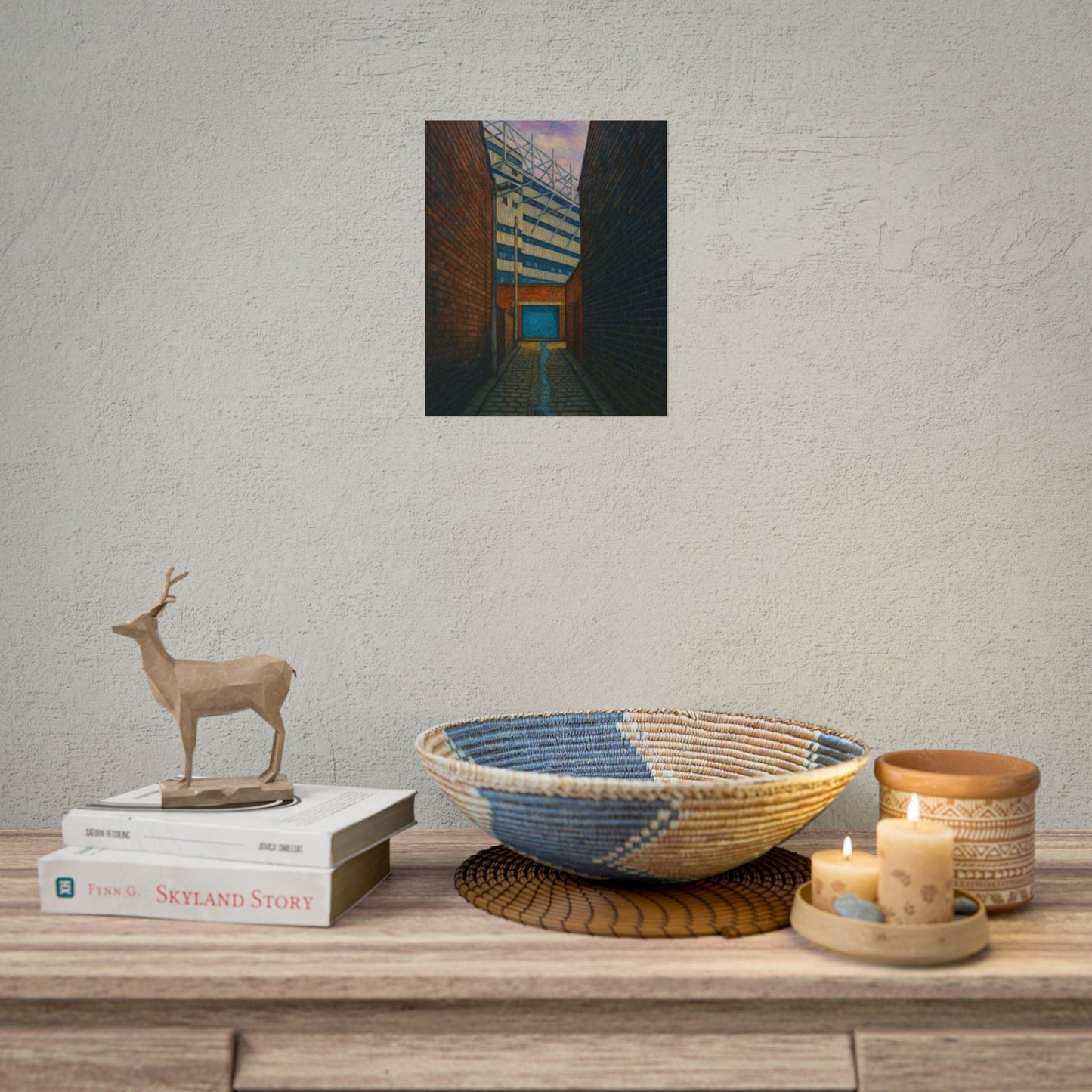 Maine Road Back Alley Manchester City Painting Print Poster