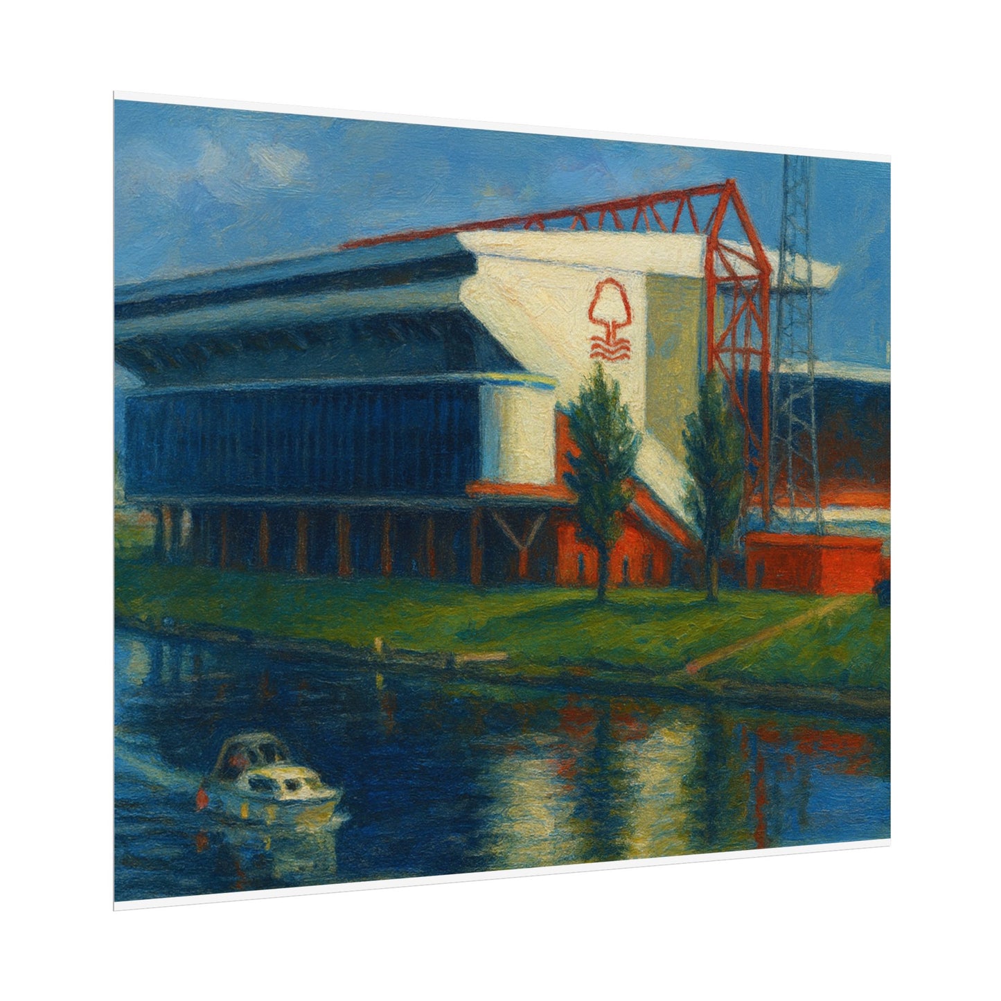 Nottingham Forest City Ground Day Painting Print Poster