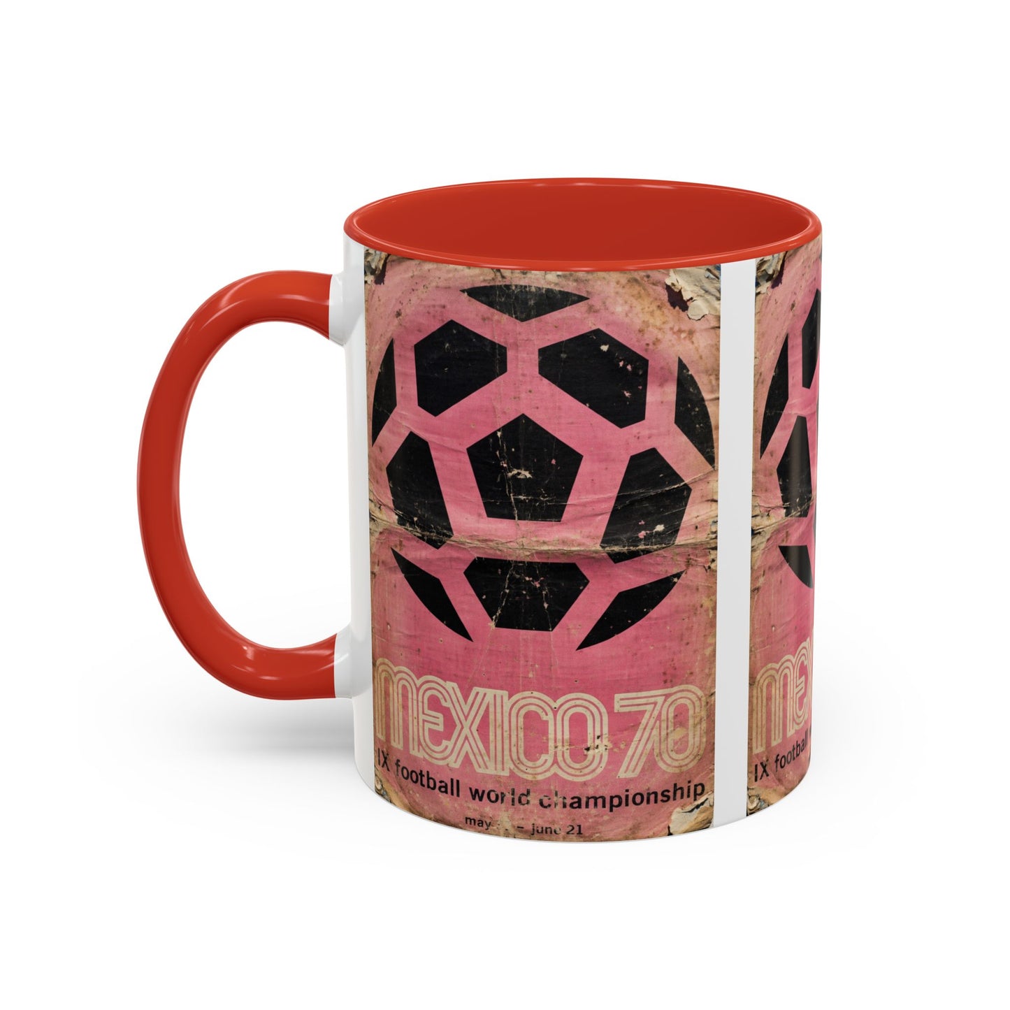Mexico 70 World Cup Poster Pink Coffee Mug (11, 15oz)