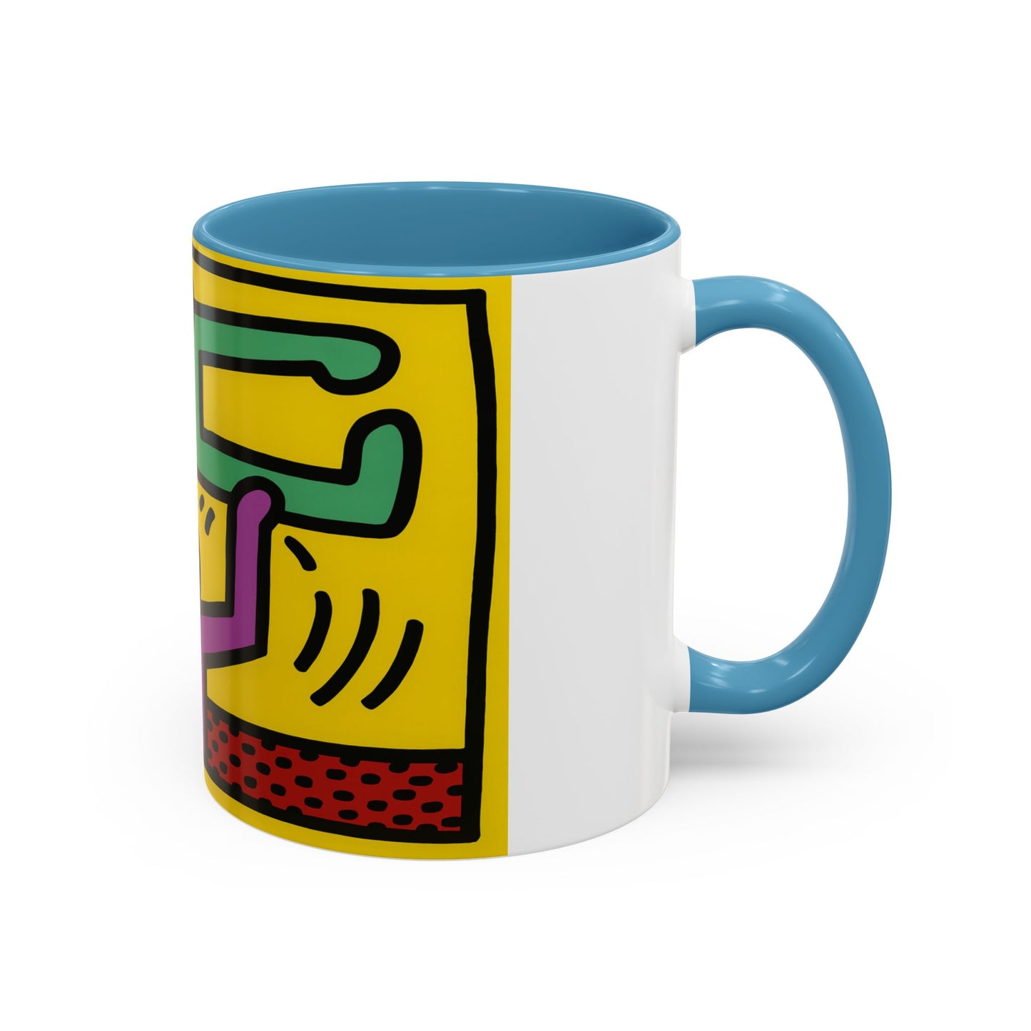 Keith Haring Pop Shop Green and Purple Mug