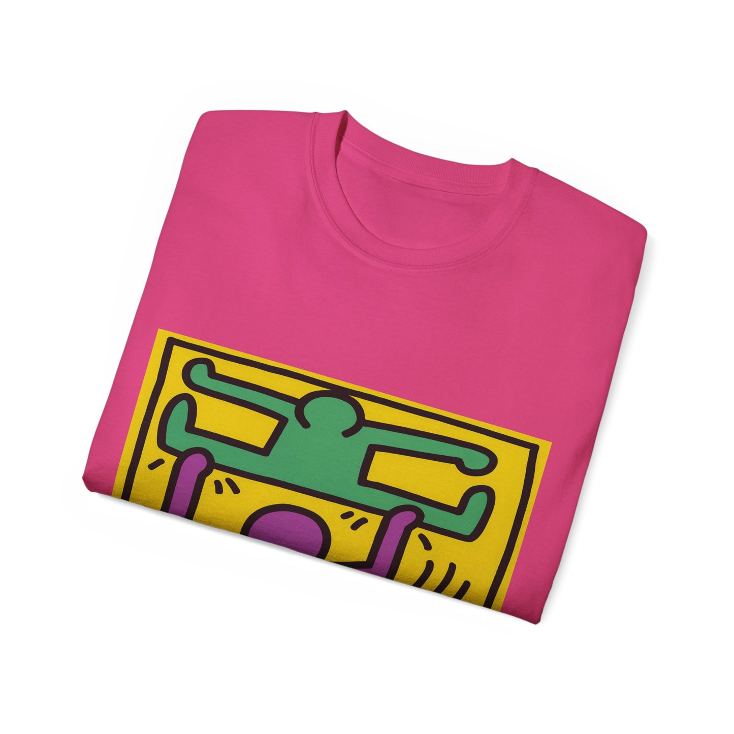 Keith Haring Pop Shop Green and Purple T-Shirt