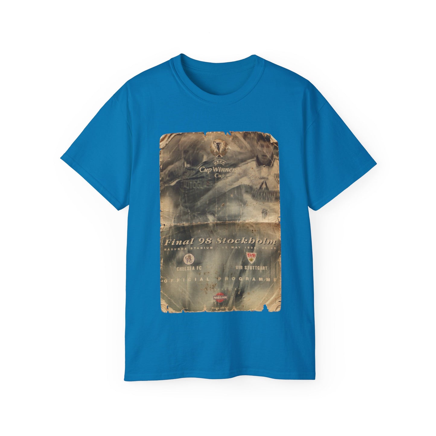 1998 European Cup Winners Cup Final Chelsea Stuttgart Poster Unisex Ultra Cotton Tee