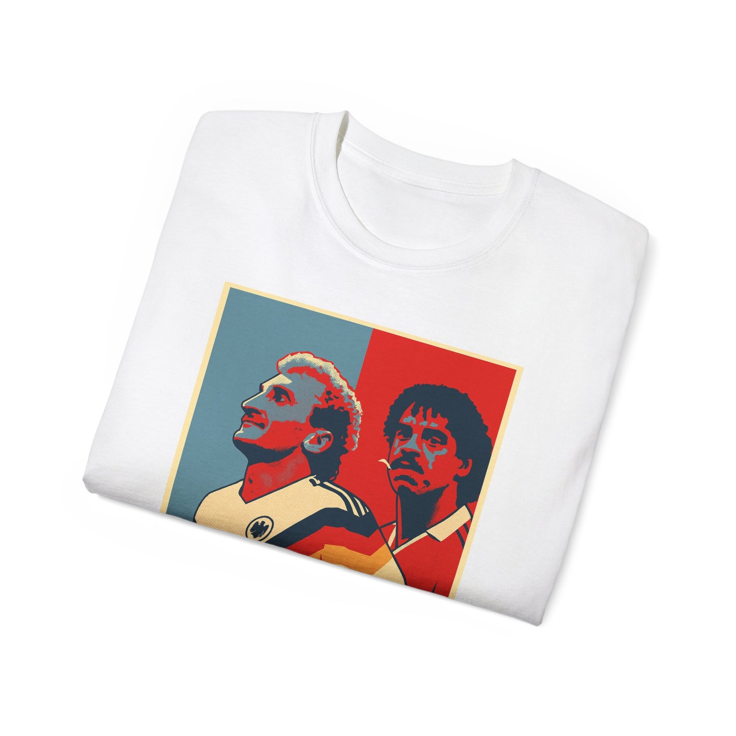 Rudy Voller and Frank Rijkaard Italia 90 Hope Poster T-shirt - Spit