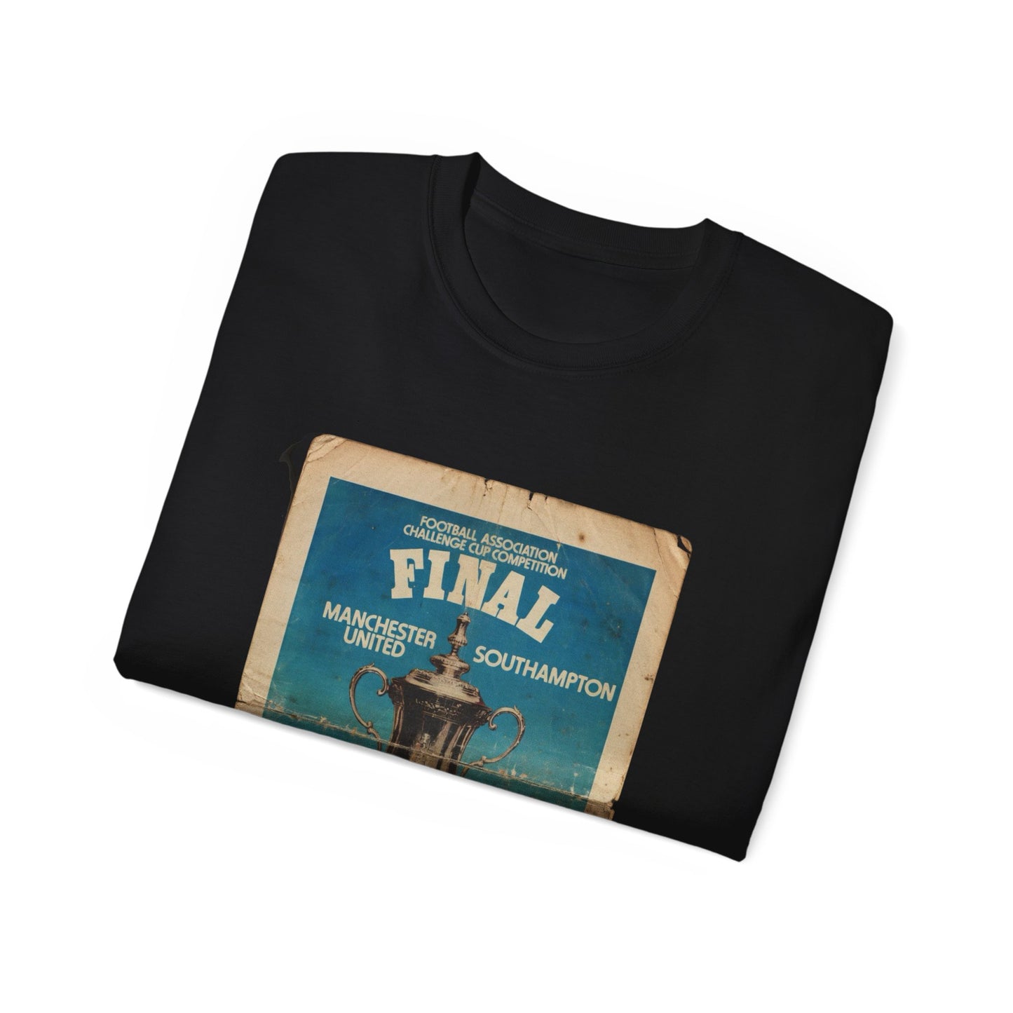 1976 FA Cup Final Manchester United Southampton Programme Poster Unisex Ultra Cotton Tee