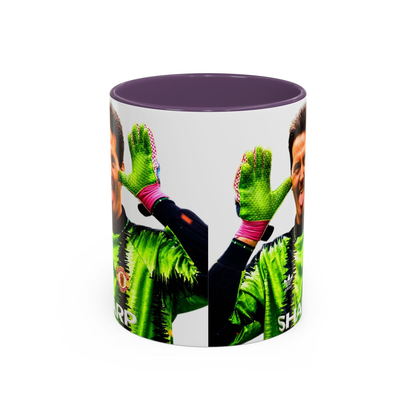 Les Sealey - Manchester United Accent Coffee Mug (11, 15oz)