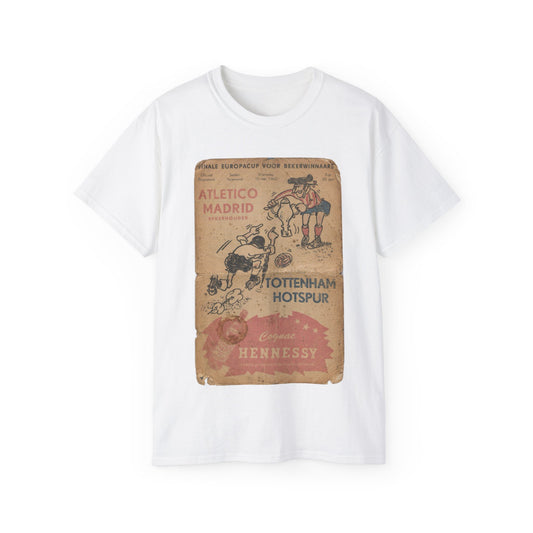 1963 European Cup Winners Cup Final Tottenham Hotspur Atletico Madrid Poster Unisex Ultra Cotton Tee