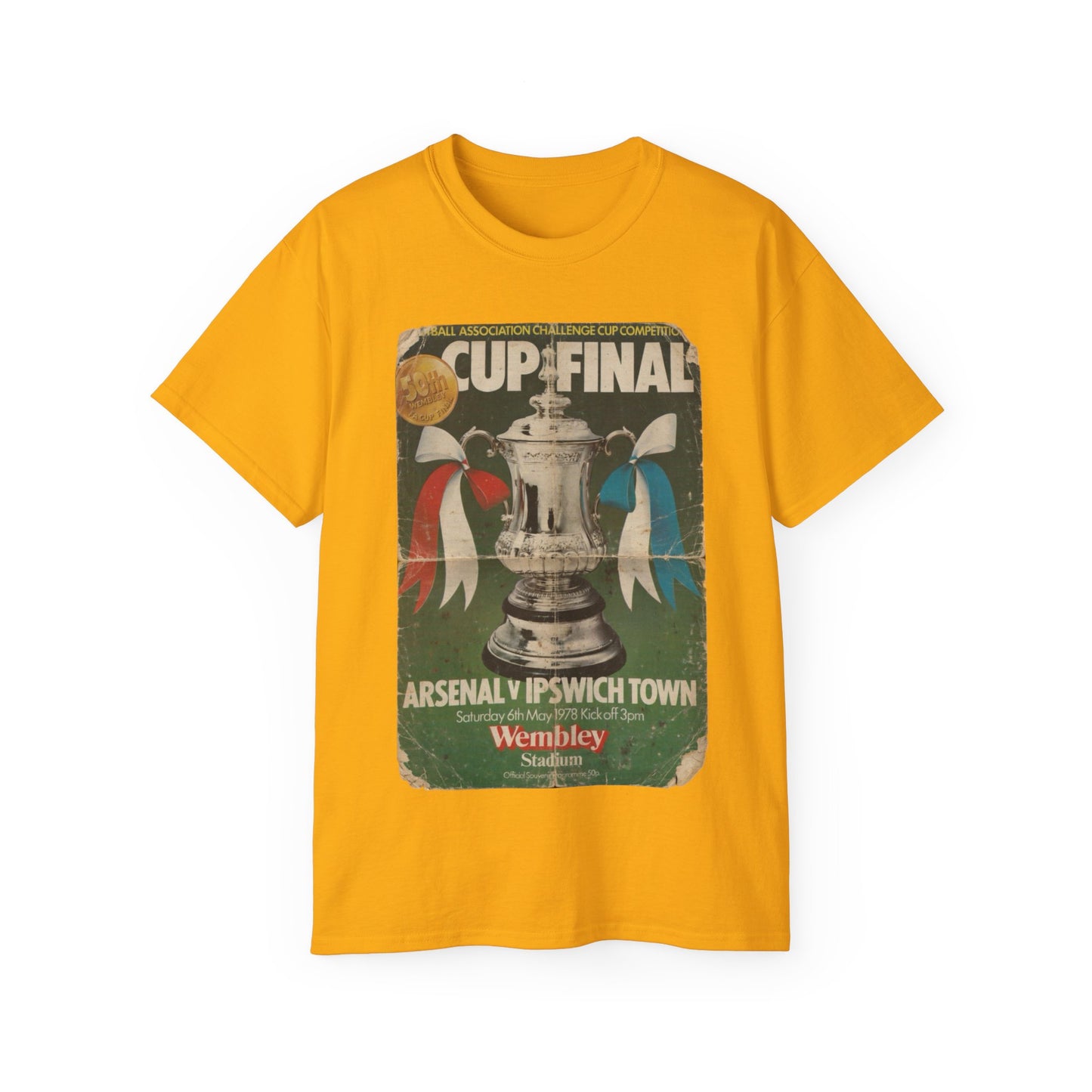 1978 FA Cup Final Programme Ipswich Town Arsenal Poster Unisex Ultra Cotton Tee