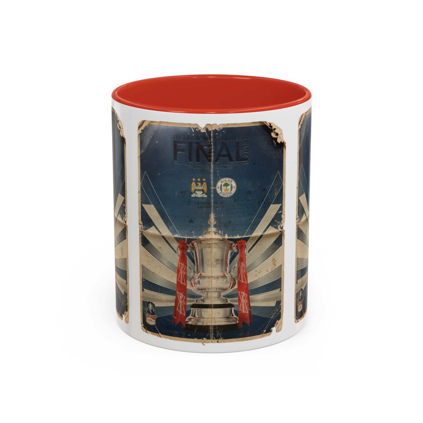 2013 FA Cup Final Manchester City Wigan Athletic Programme Poster Accent Coffee Mug (11, 15oz)