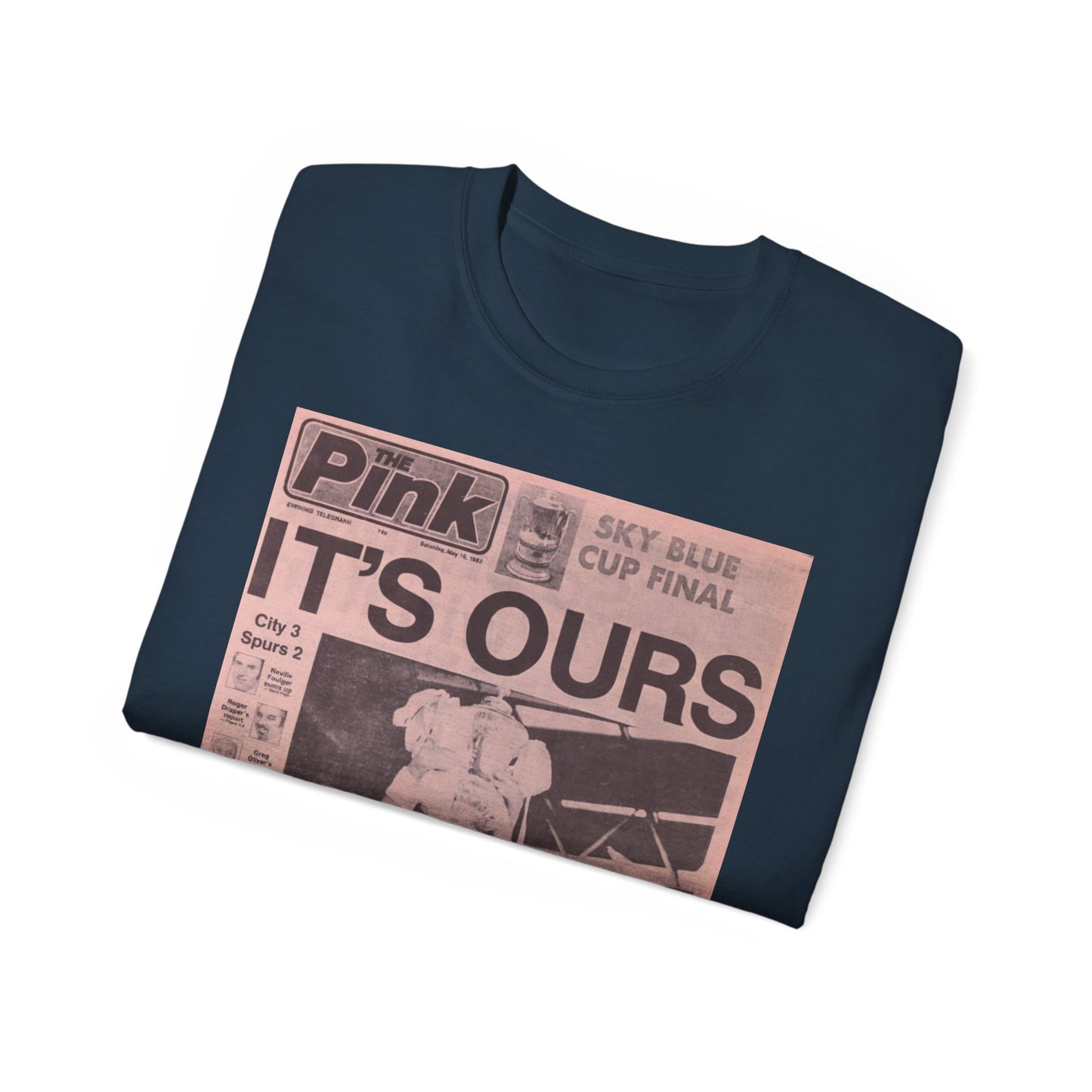 Coventry City Newspaper The Pink FA Cup Final 1987 Unisex Ultra Cotton Tee