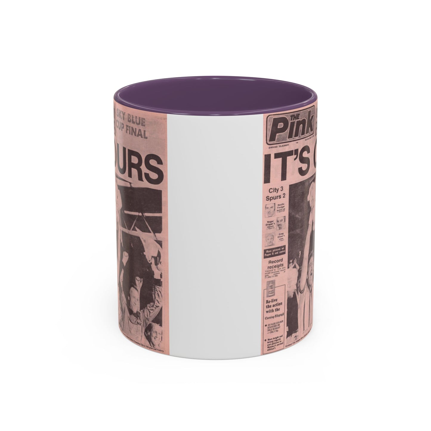 Coventry City Newspaper The Pink FA Cup Final 1987 Accent Coffee Mug (11, 15oz)