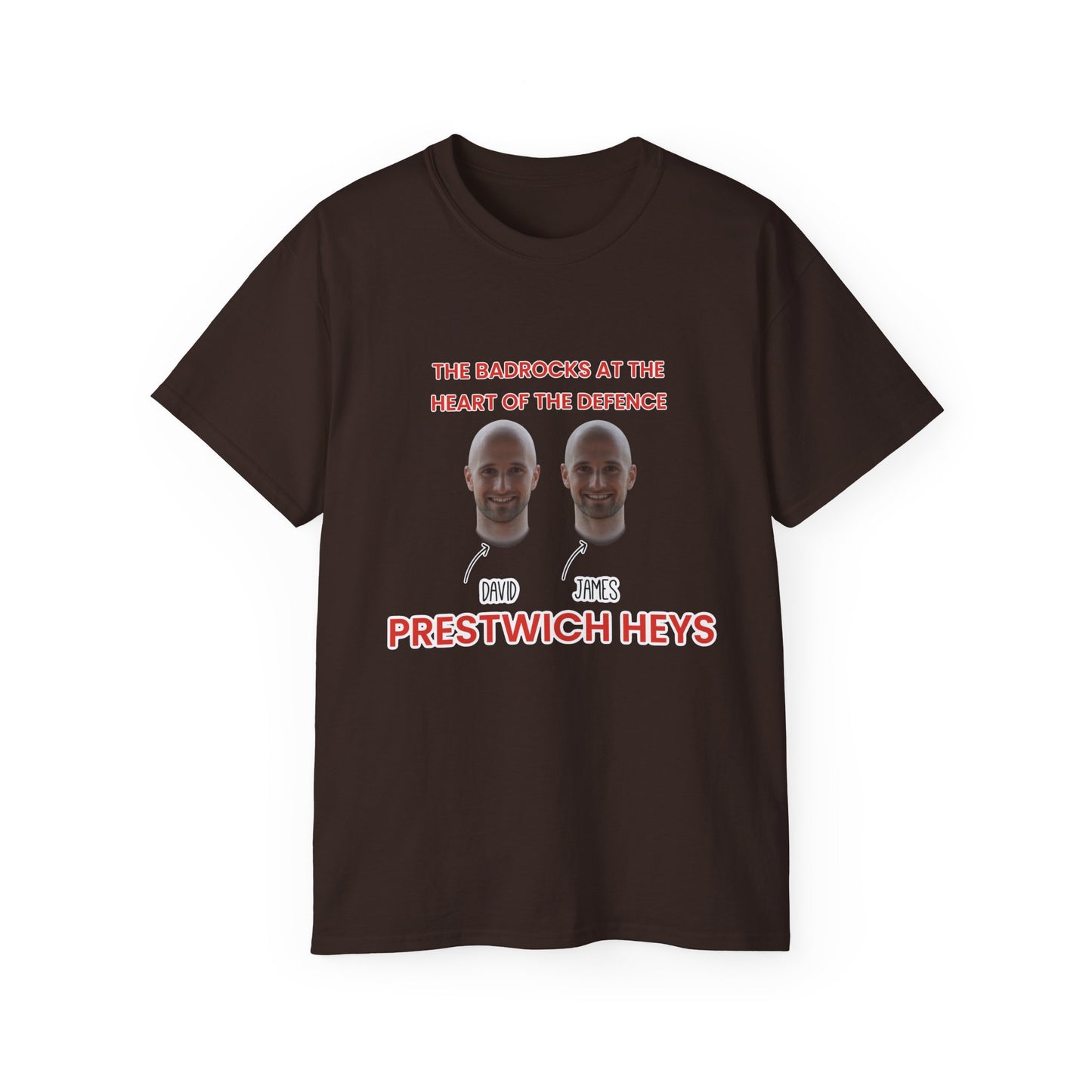 The Badrocks at the heart of the defence - James and David Badrock Prestwich Heys Unisex Ultra Cotton Tee