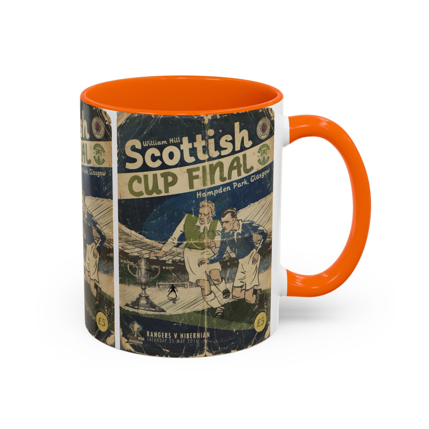 2016 Scottish Challenge Cup Final Hibernian Rangers Programme Poster Accent Coffee Mug (11, 15oz)