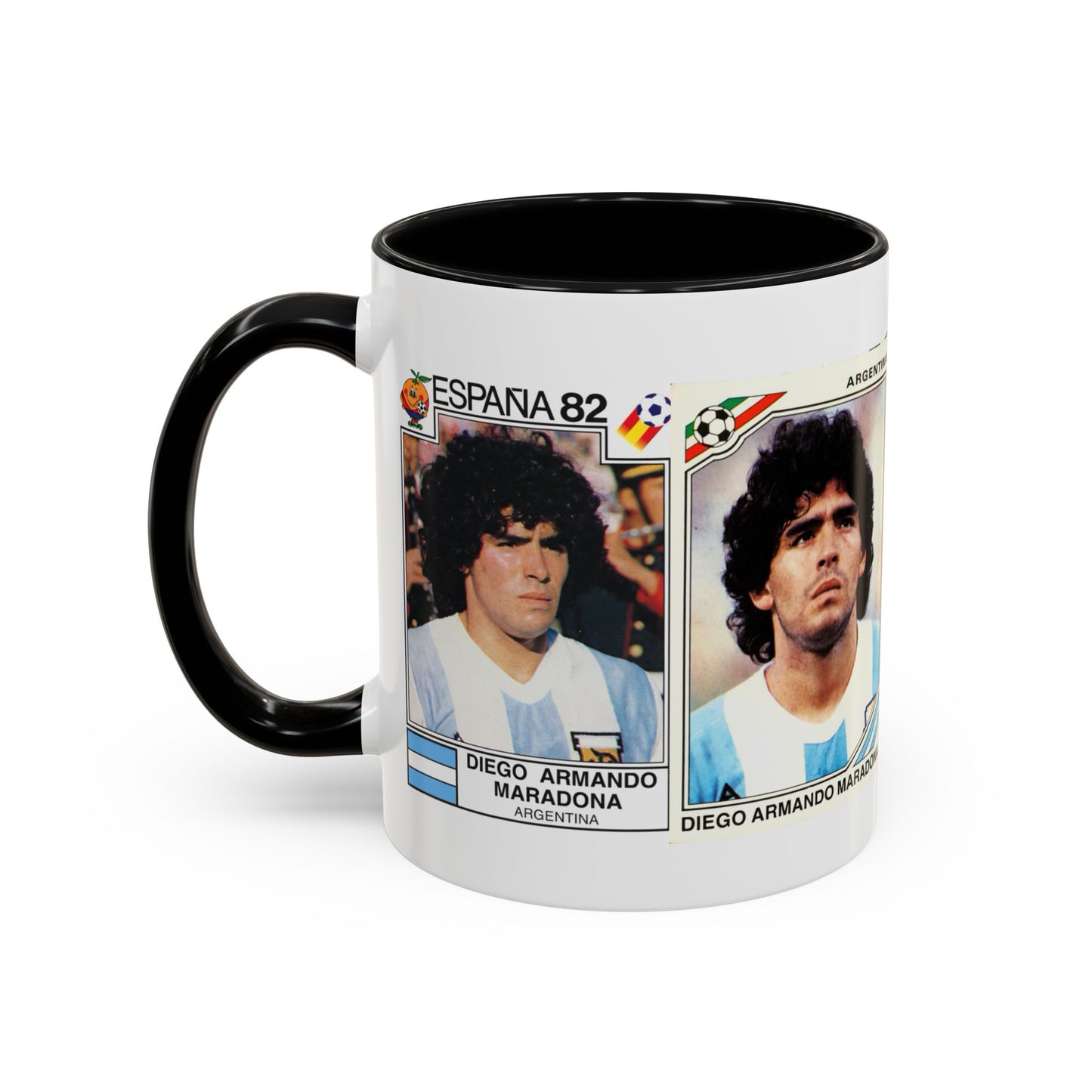 Diego Maradona Panini World Cup Stickers Accent Coffee Mug (11, 15oz)