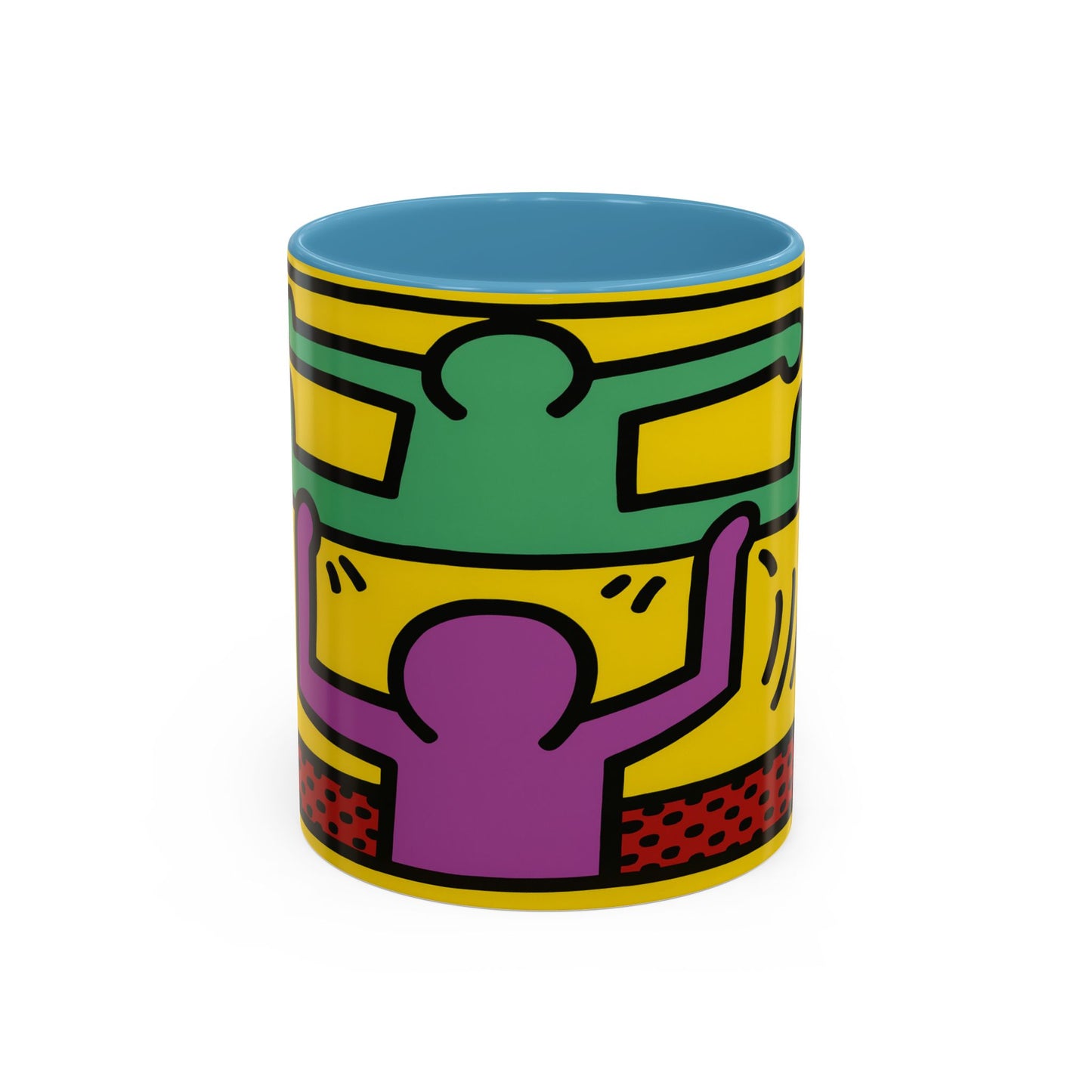 Keith Haring Pop Shop Green and Purple Mug