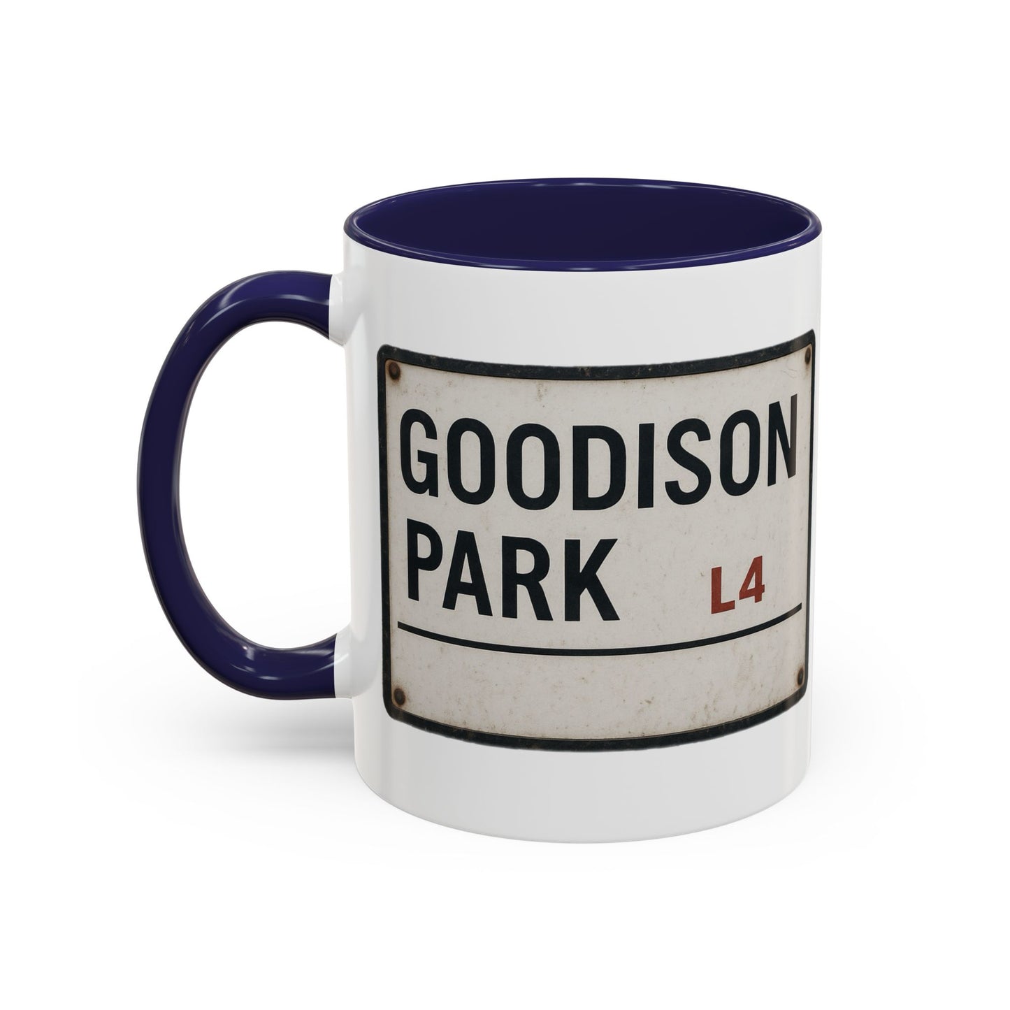 Goodison Park Everton Road Sign Mug