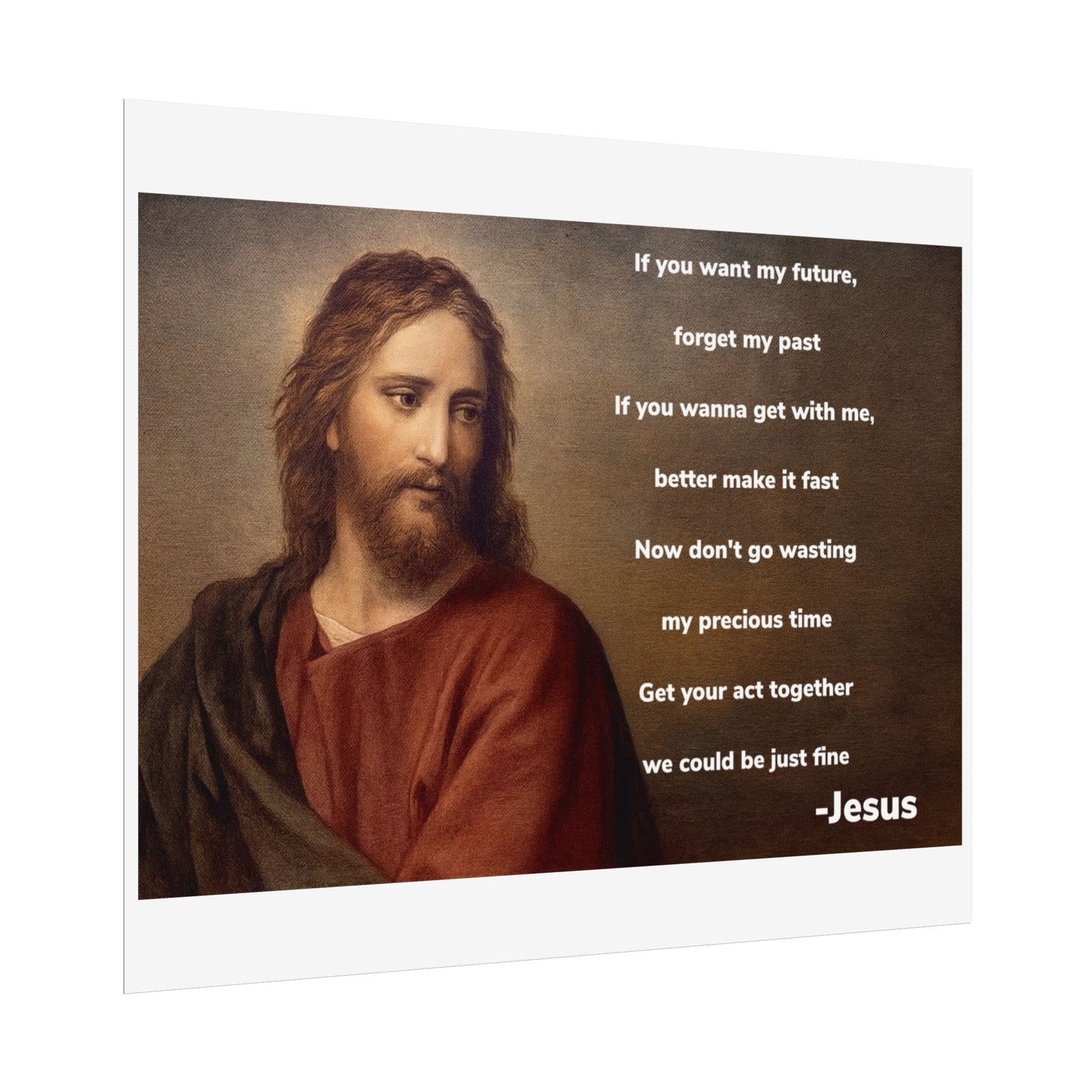 Inspirational Jesus Wannabe Quote Poster