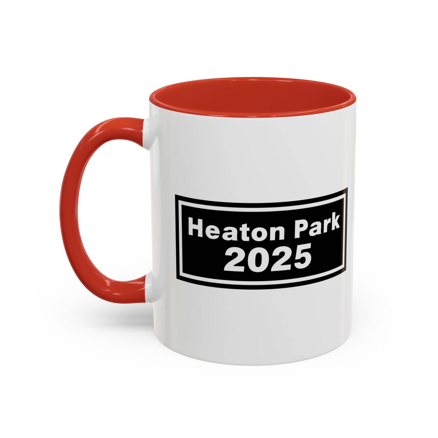 Heaton Park Celebration Mug - Black Accent Coffee Cup, Customizable Gifts, 2025 Graduation, Family Reunion, Unique Collectible