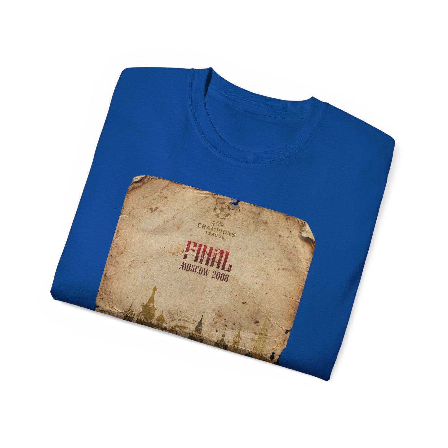 2008 UCL Final Poster Manchester United Chelsea Ultra Cotton Tee