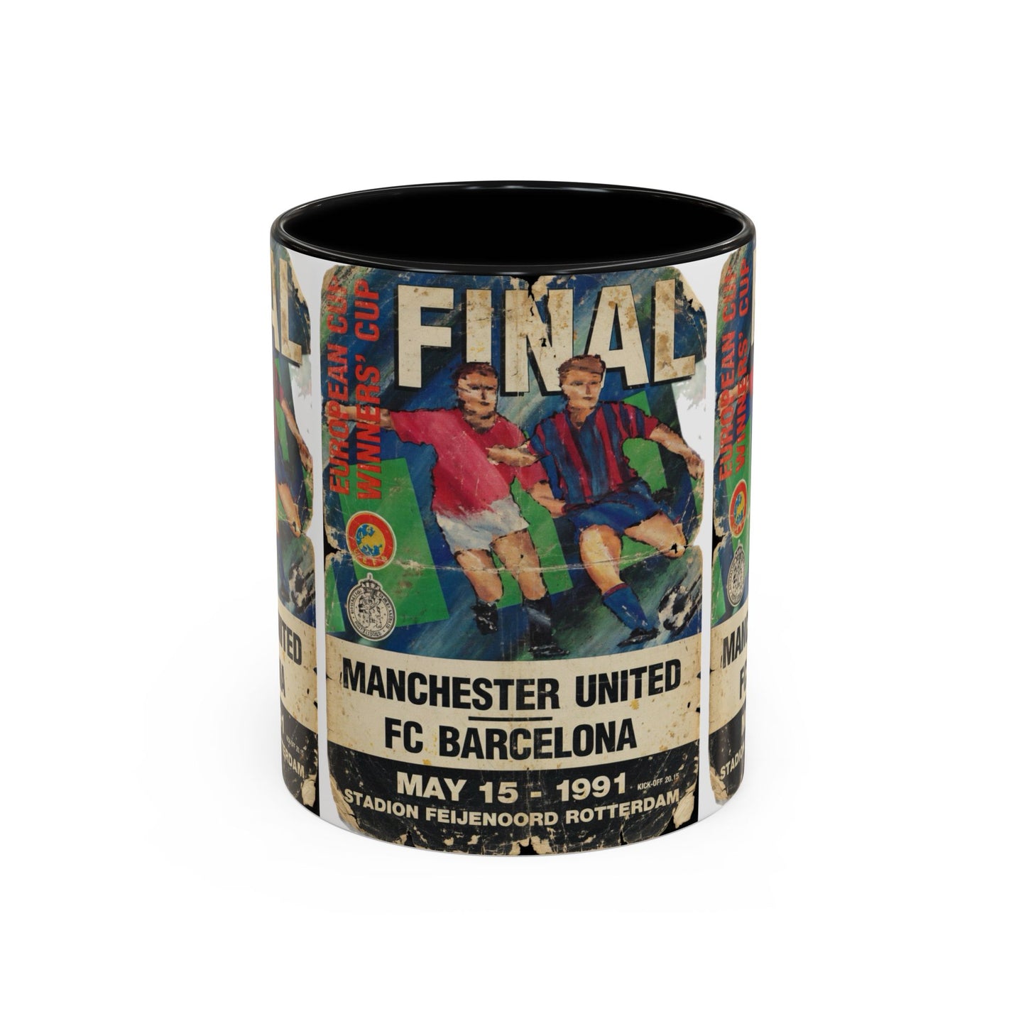 1991 European Cup Winners Cup Final Manchester United Barcelona Poster Accent Coffee Mug (11, 15oz)