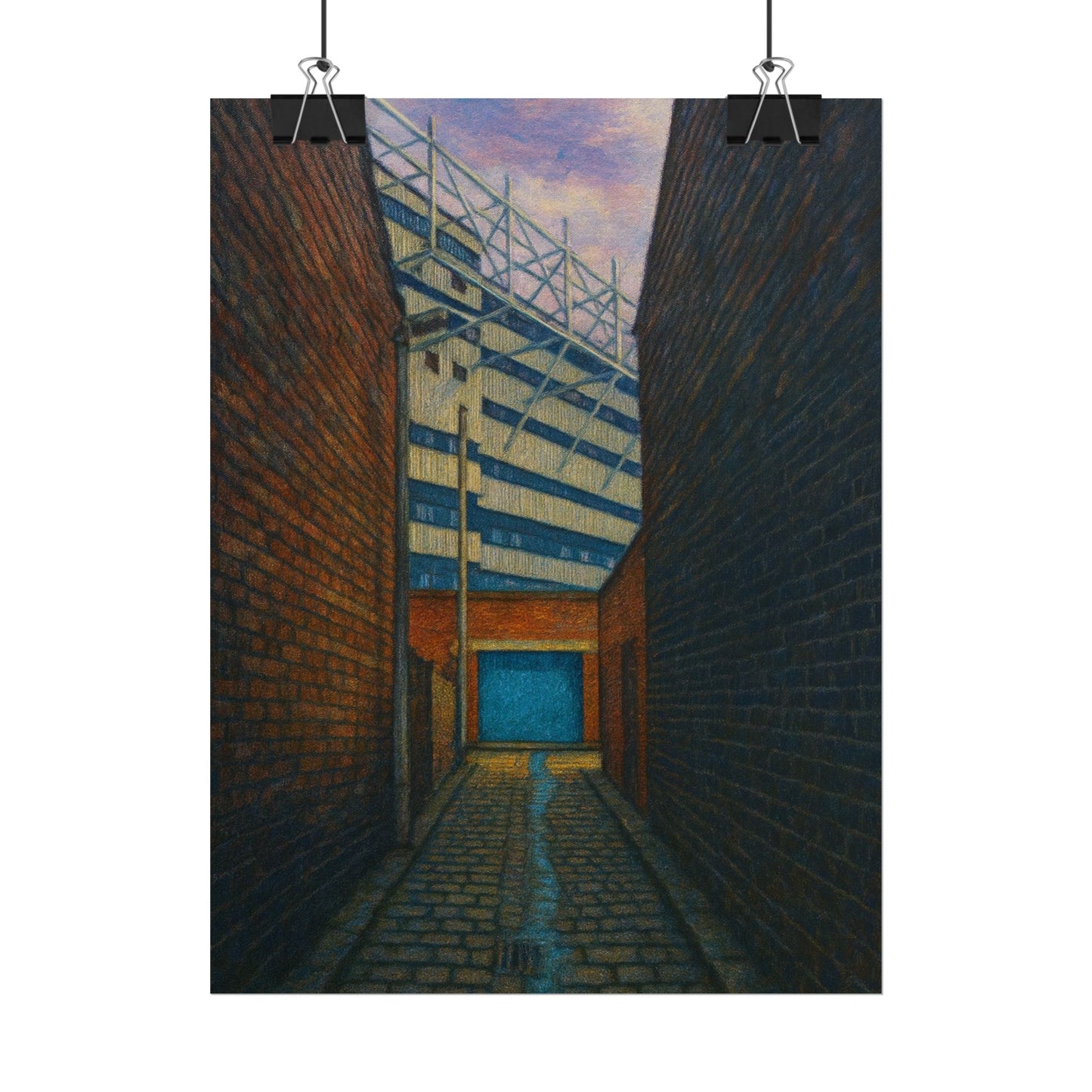 Maine Road Back Alley Manchester City Painting Print Poster